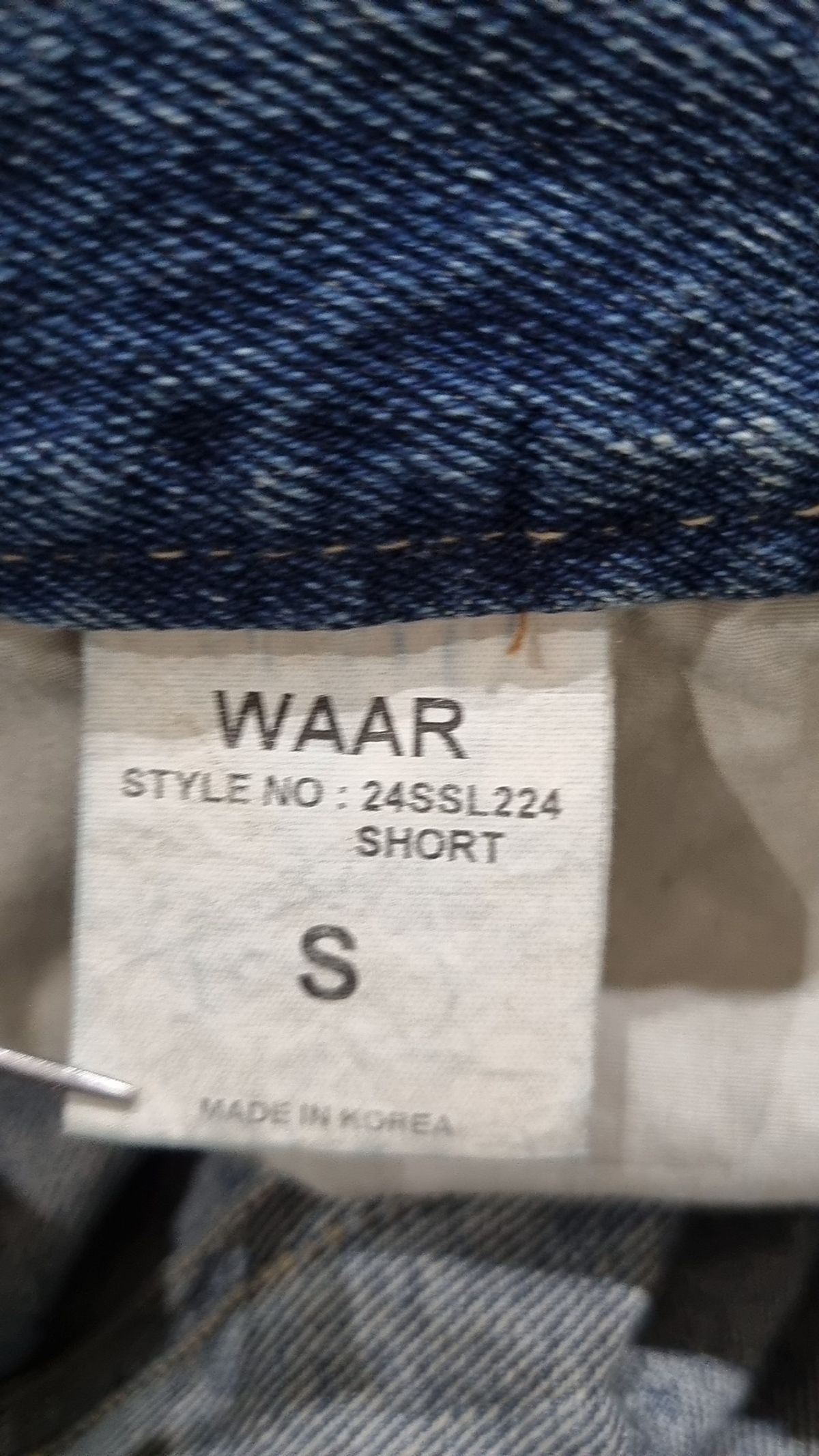 와르(WAAR) 청/데님 팬츠 S