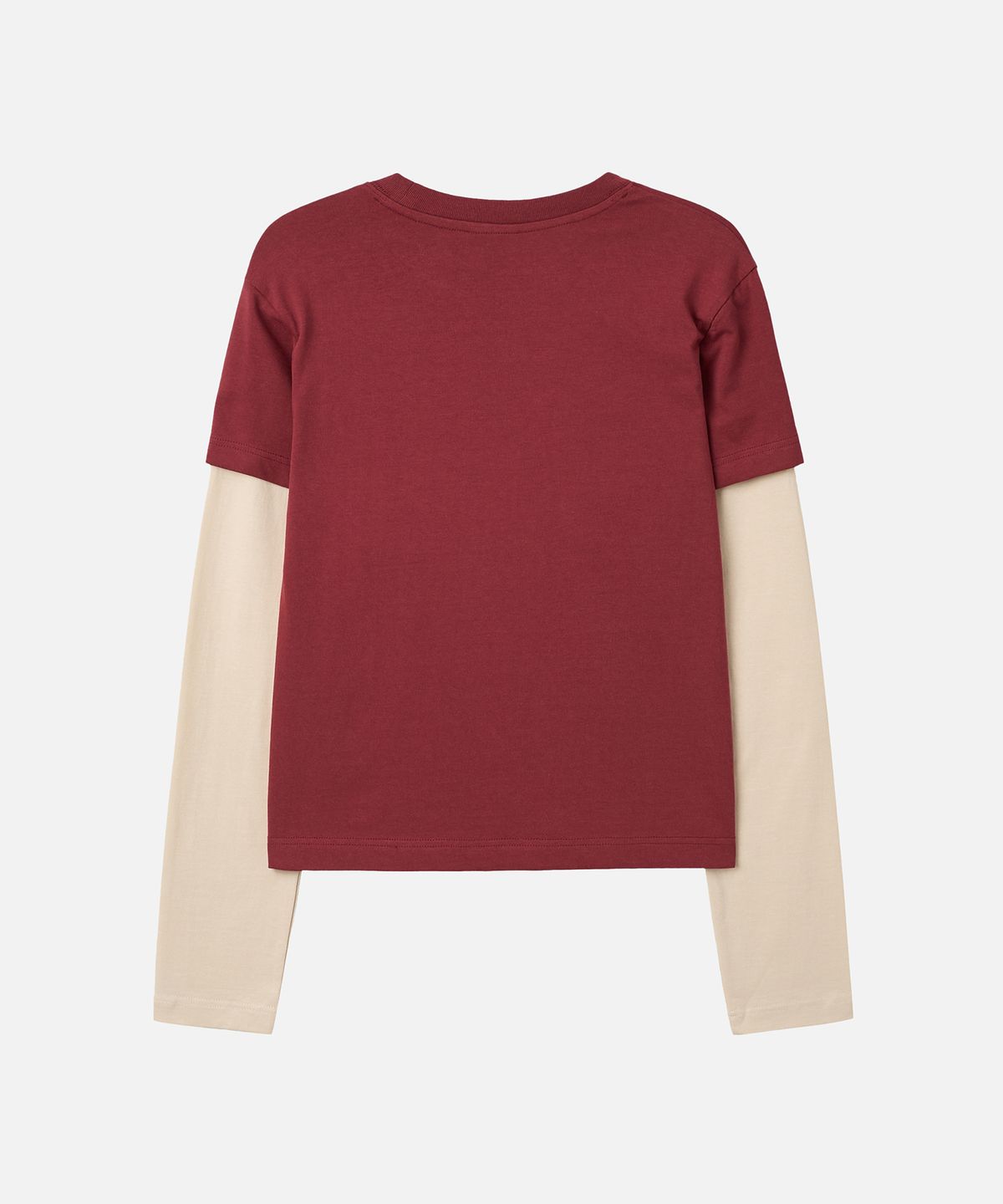 에르에르(ERER) Graphic Layered Long Sleeve Red