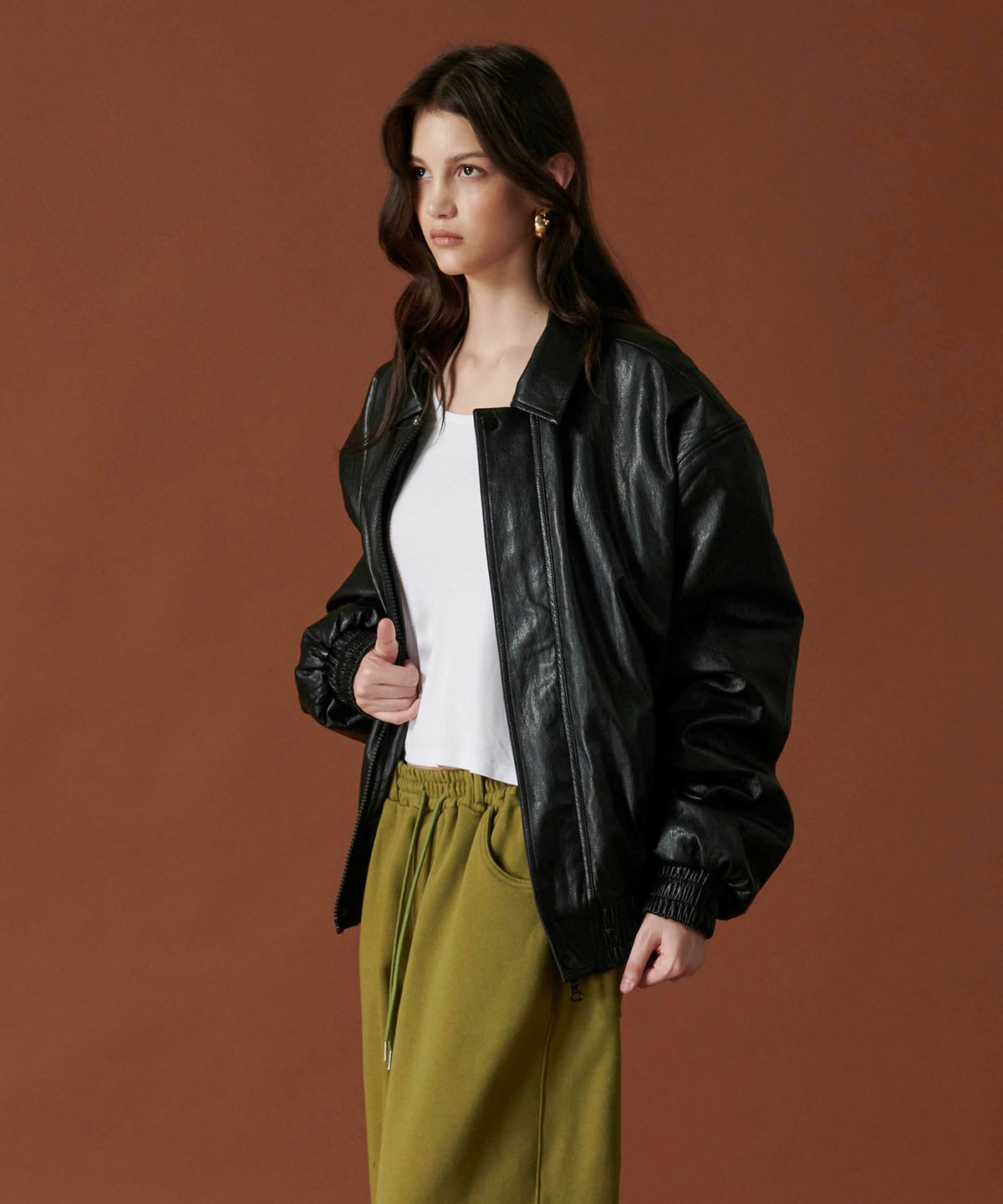 프로젝트 웨이브(PROJECT WAVE) (unisex) Wish Leather Jacket