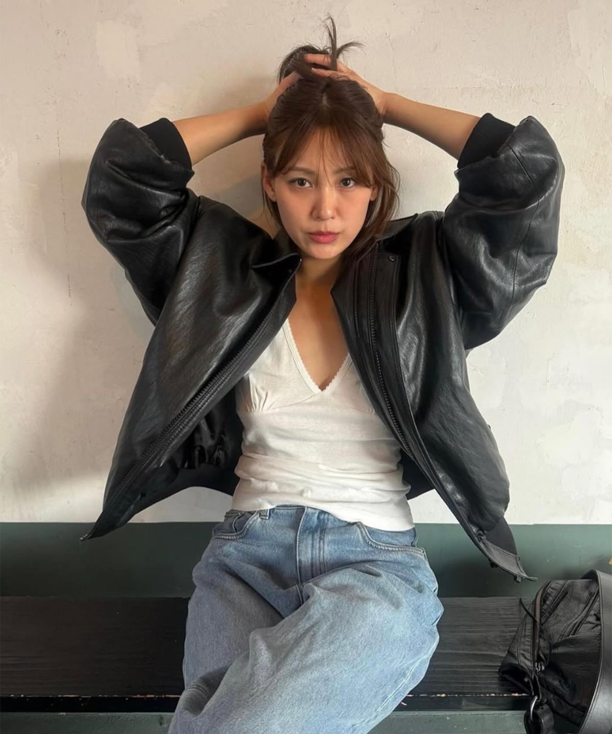 프로젝트 웨이브(PROJECT WAVE) (unisex) Wish Leather Jacket