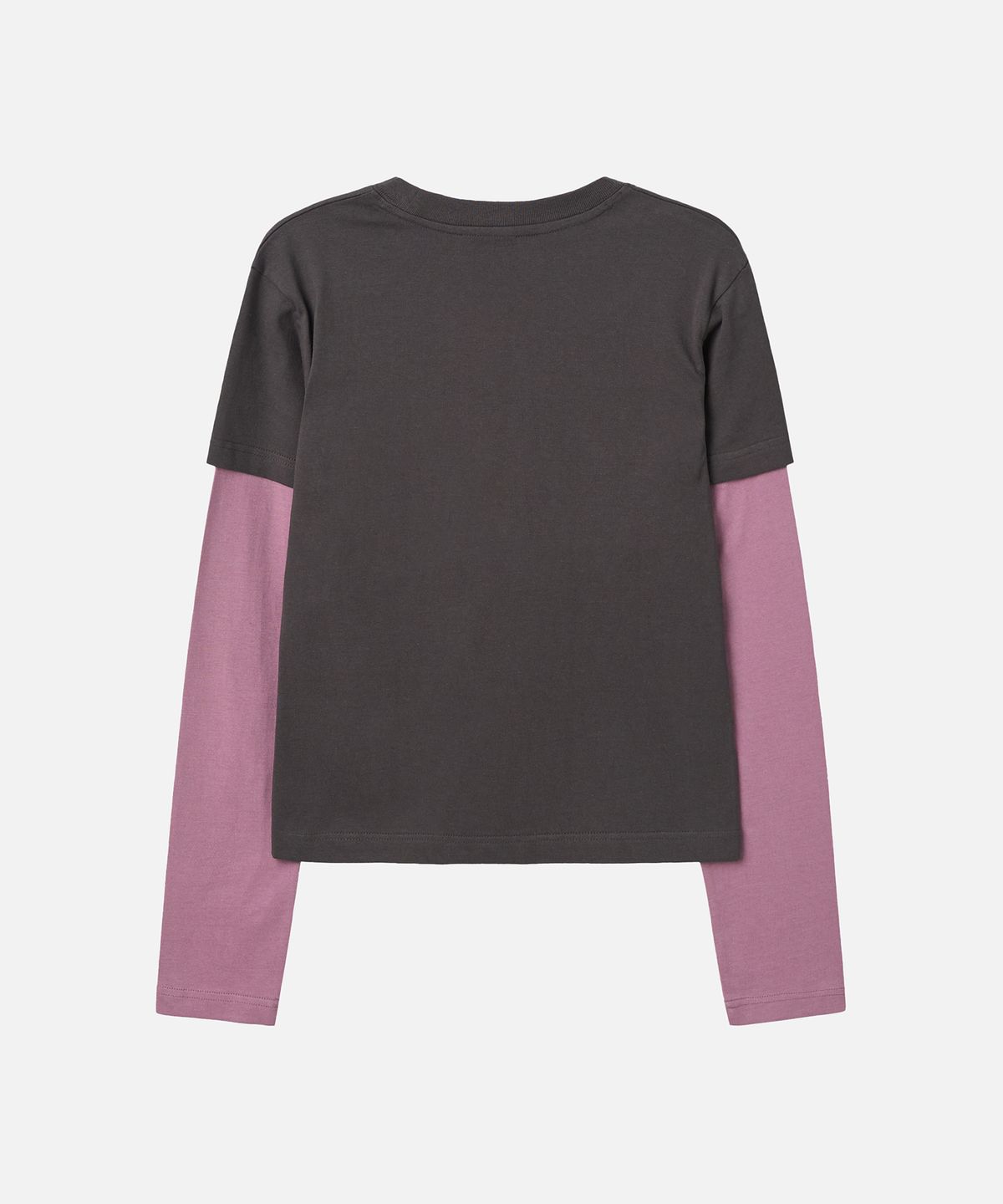에르에르(ERER) Graphic Layered Long Sleeve Charcoal