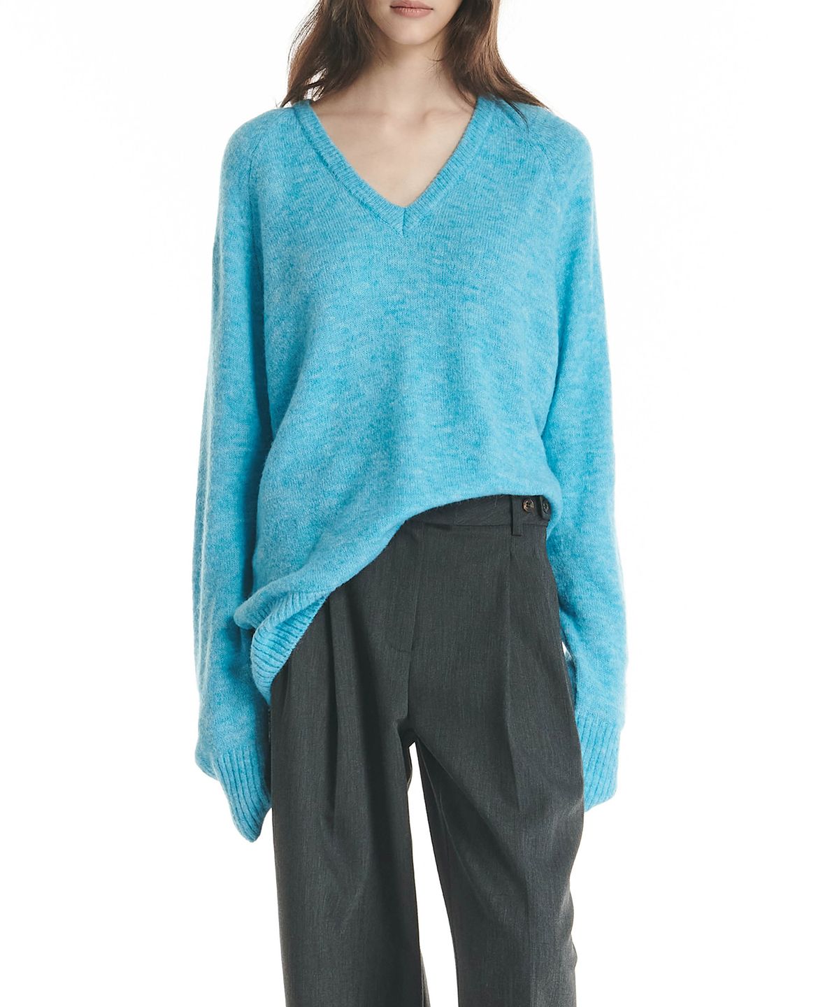 프로젝트 웨이브(PROJECT WAVE) Loose V-Neck Knit (6color)