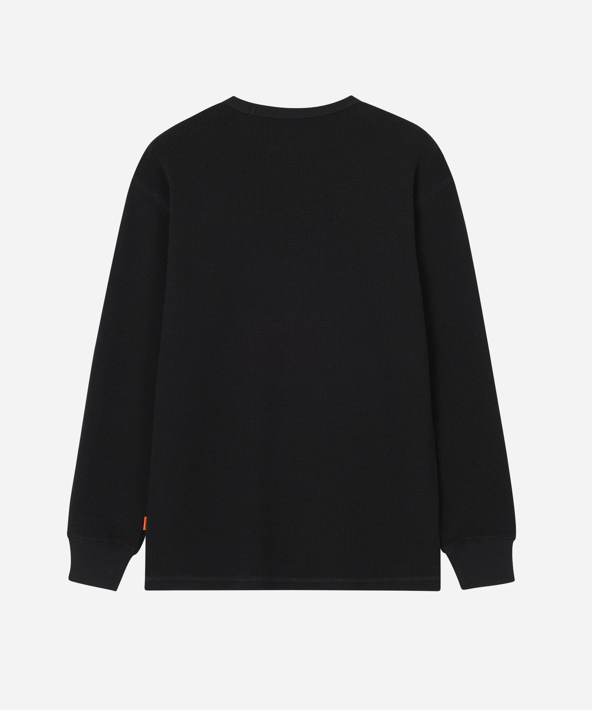 유니버셜 오버롤(UNIVERSAL OVERALL) HEAVYWEIGHT WAFFLE LONG SLEEVE T-SHIRT BLACK