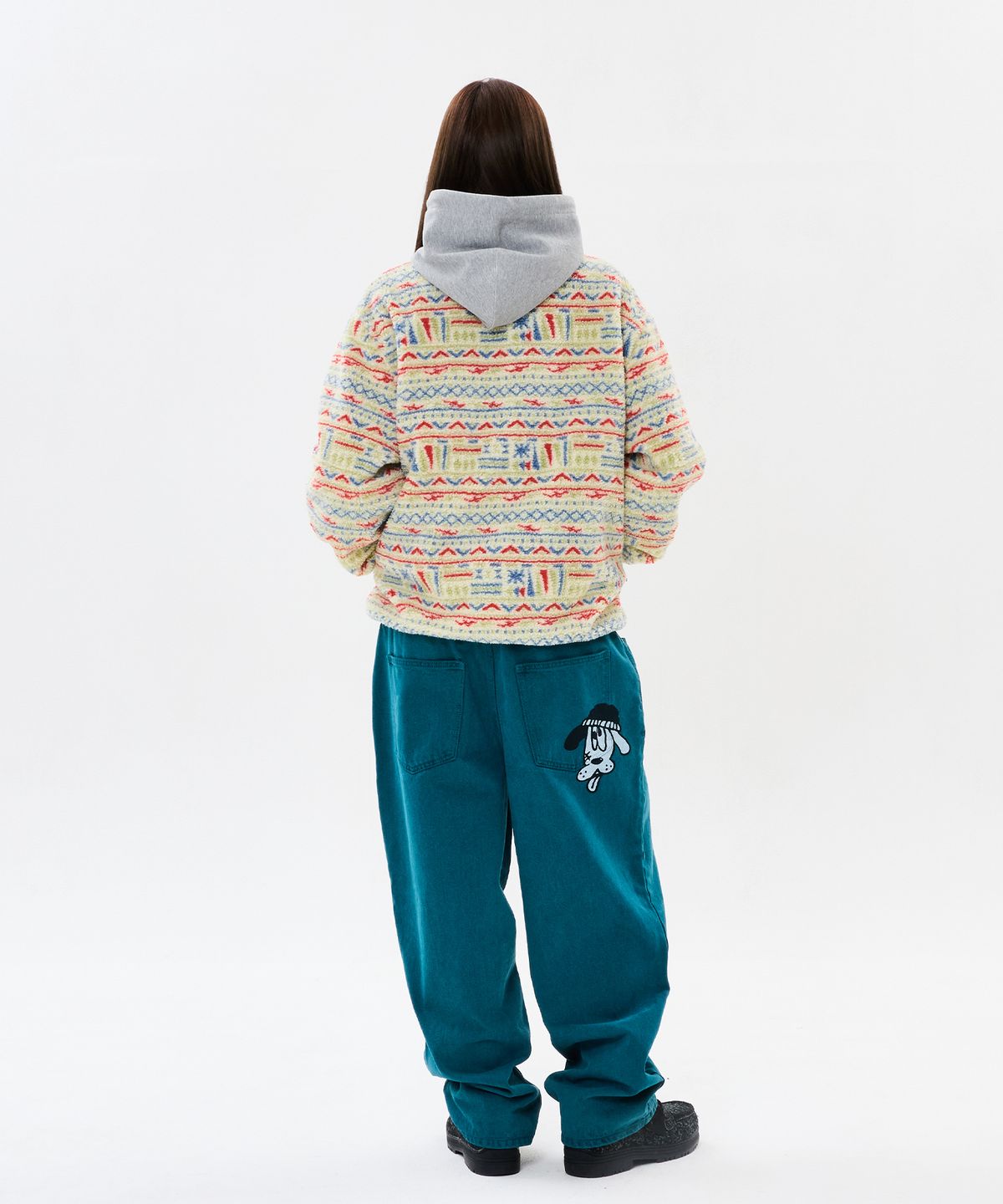 위캔더스(WKNDRS) AZTEC SHERPA JACKET (IVORY)