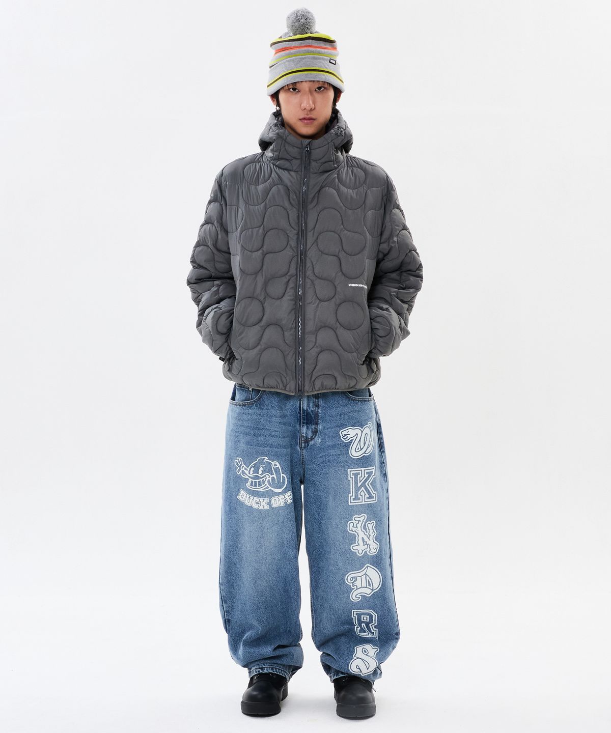 위캔더스(WKNDRS) MAZE LIGHT PADDED JK (CHARCOAL)
