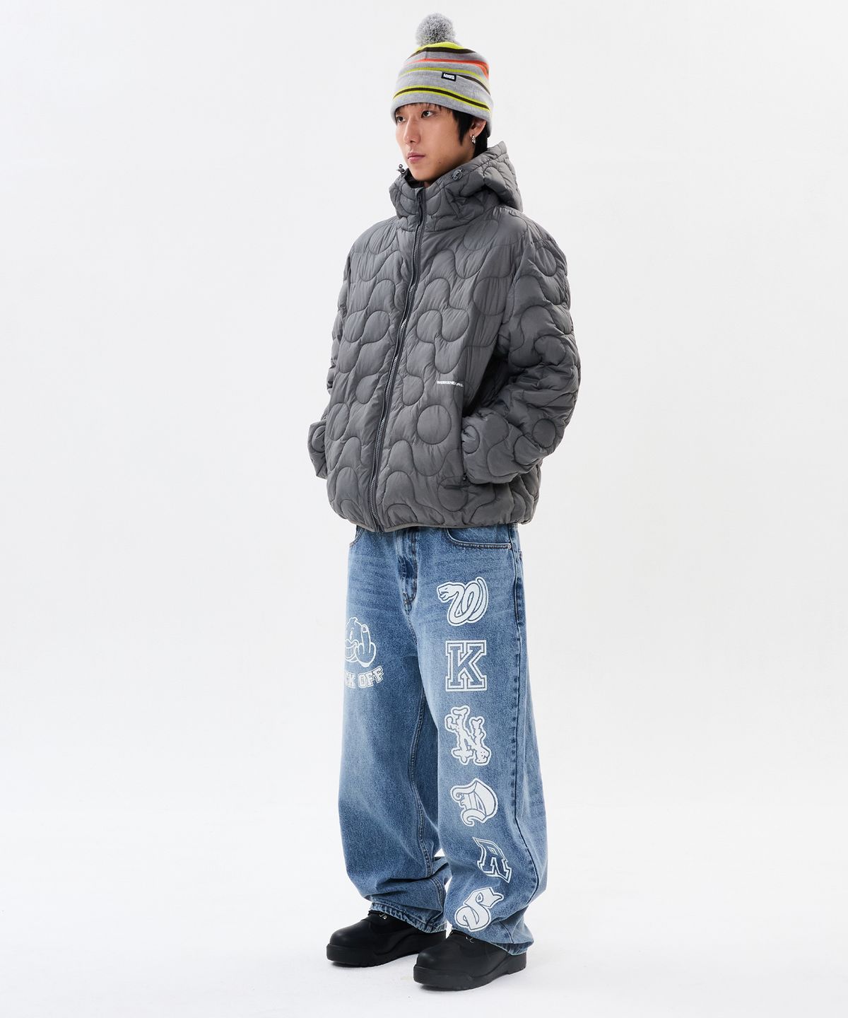 위캔더스(WKNDRS) MAZE LIGHT PADDED JK (CHARCOAL)