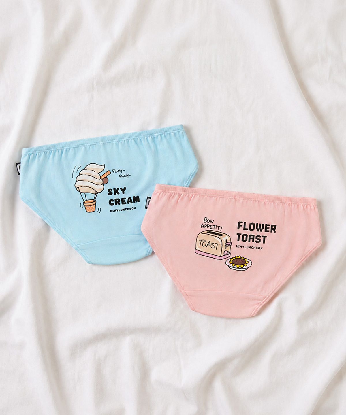 하이마이런치박스(HIMYLUNCHBOX) [2PACK] 하이마이언더웨어 _여아세트 A(스카이크림+플라워토스트)