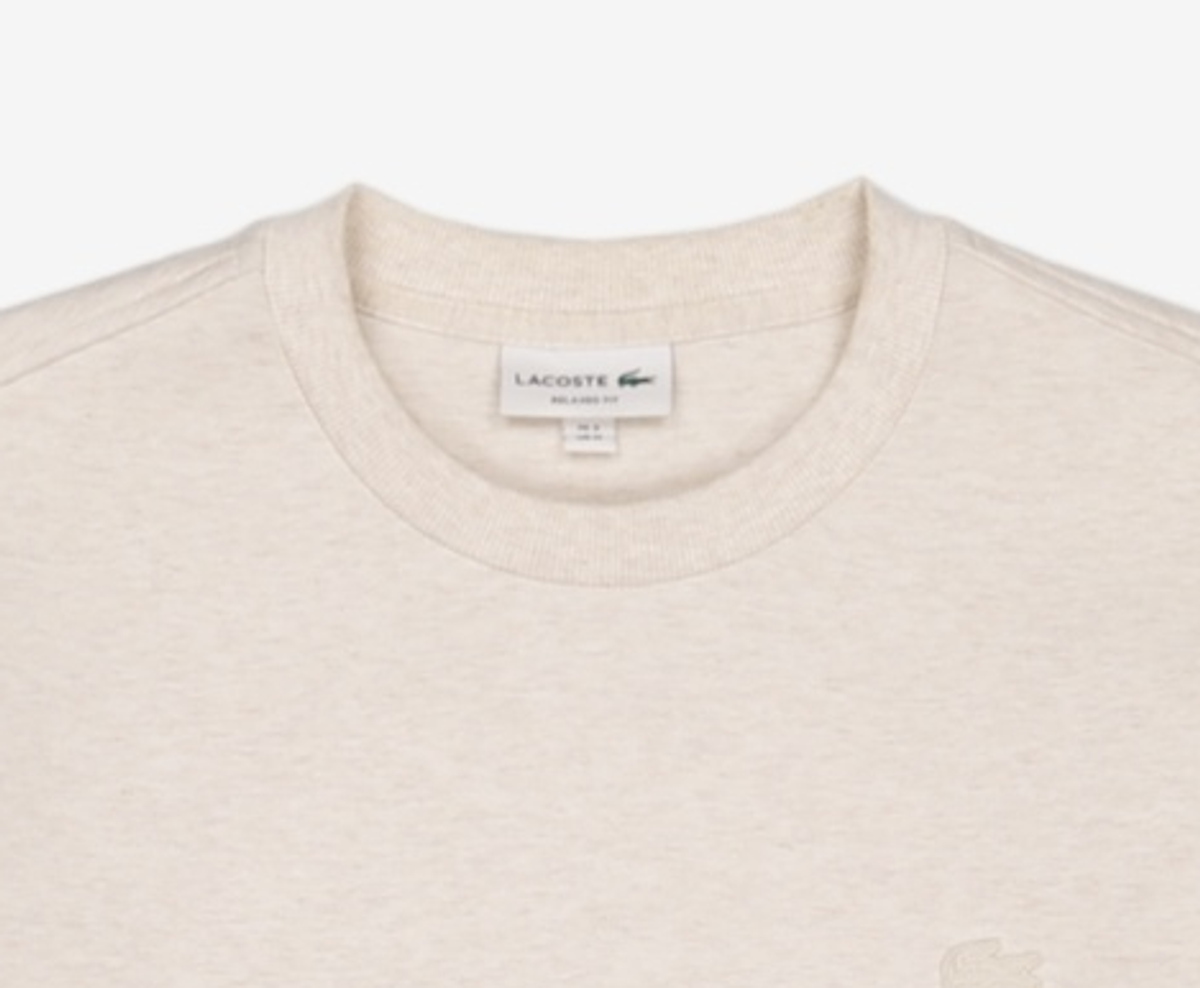 라코스테(LACOSTE) 남성 쿠션지 크루넥 티셔츠 [크림] 100