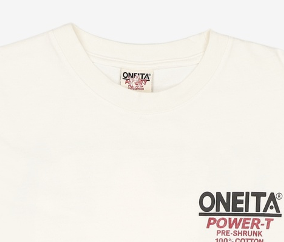 트루릴리젼(TRUERELIGION) TRUE RELIGION X ONEITA ONEITA LOGO T-SHIRT OFF WHITE FREE