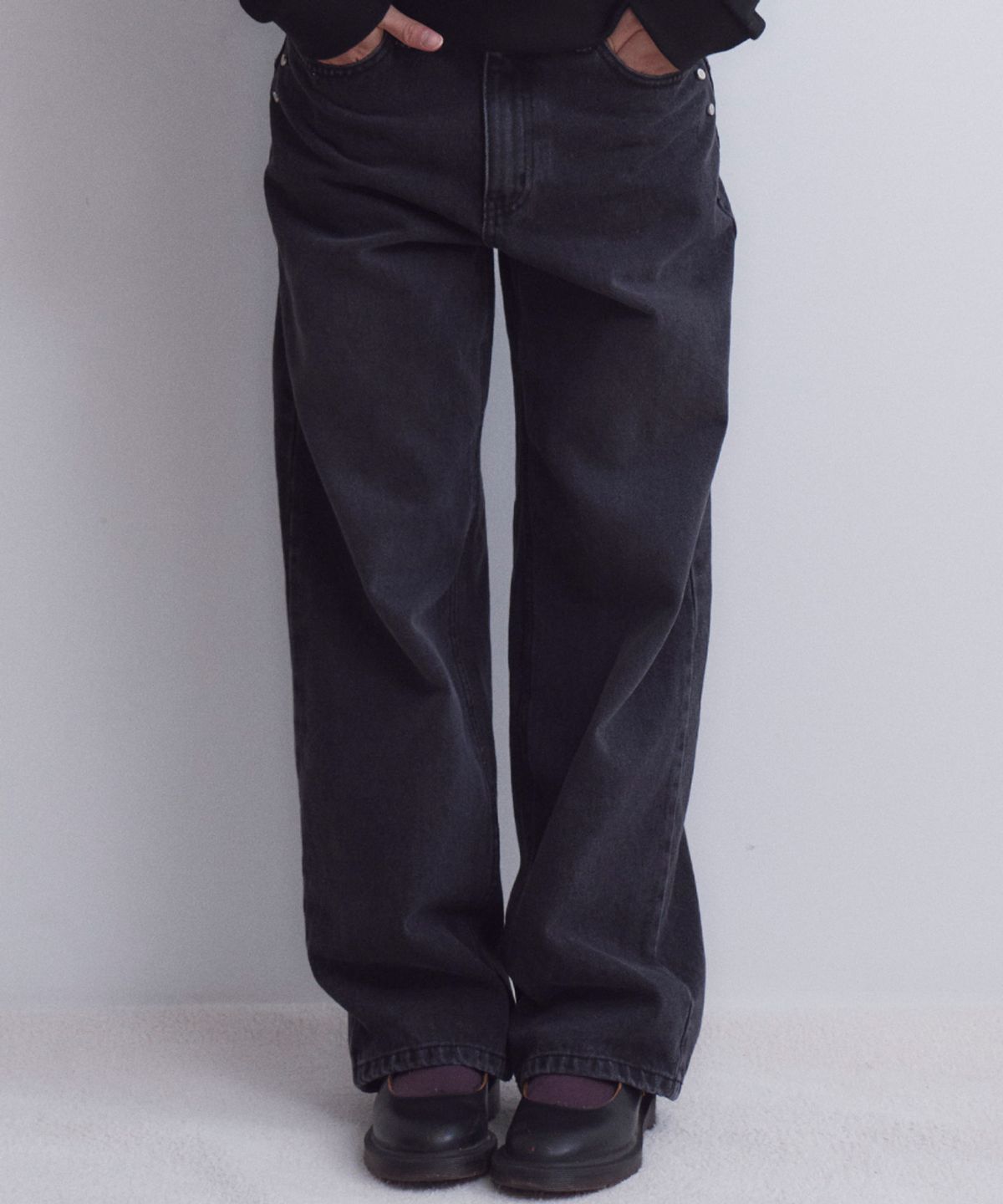 오피쉬(OAFISH) Hazy Wide Pants, Black