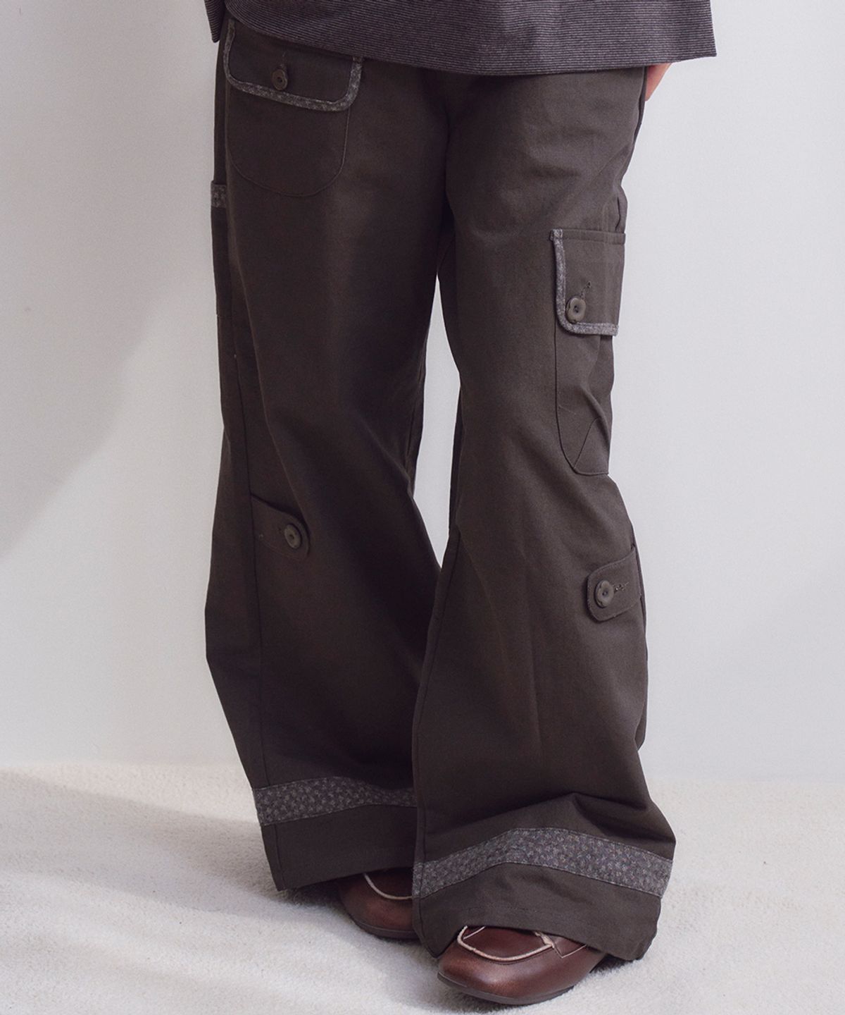 오피쉬(OAFISH) Folding Pocket Pants, Brown