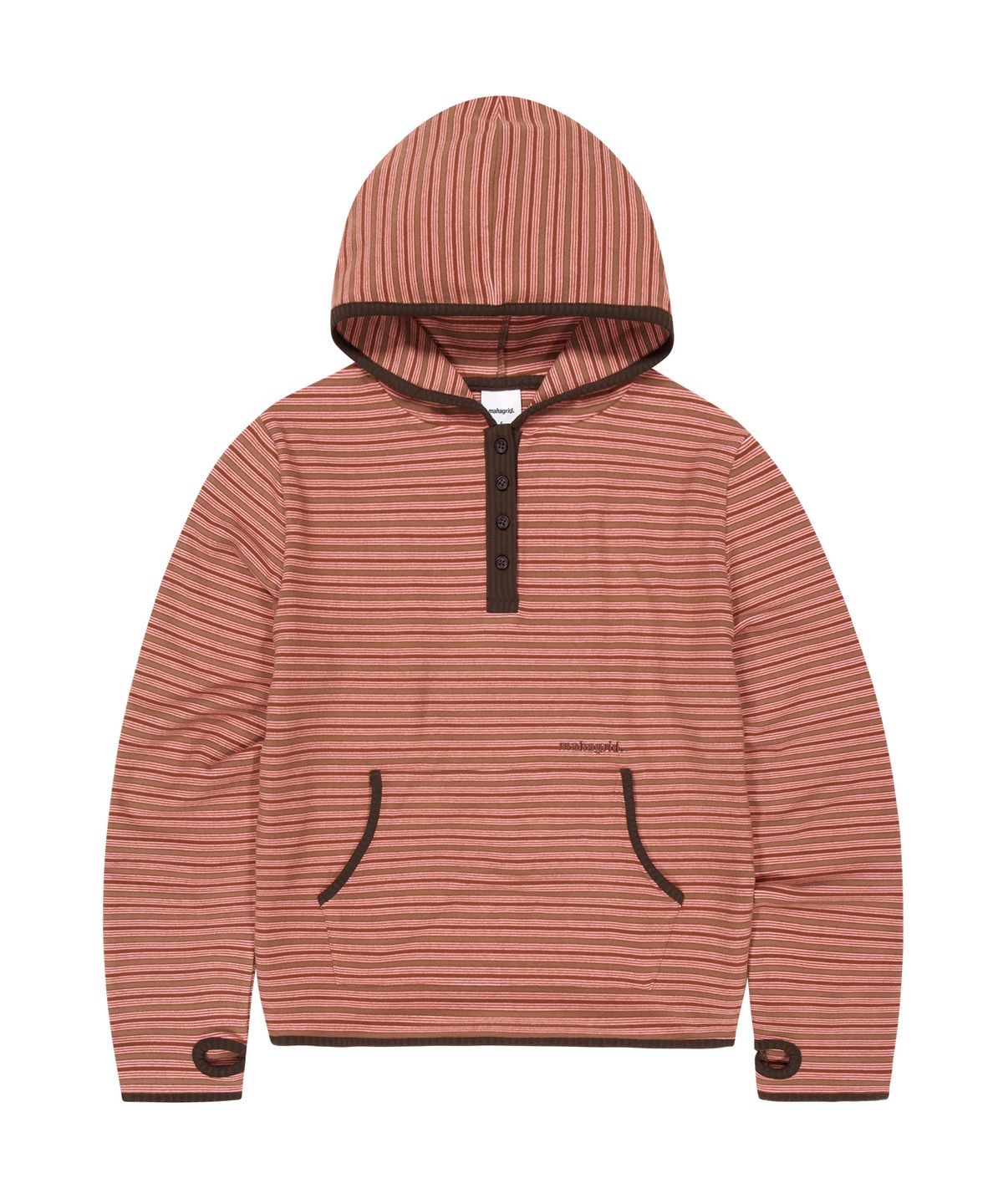마하그리드(MAHAGRID) FLEECE HOOD LONG SLEEVE[RED]