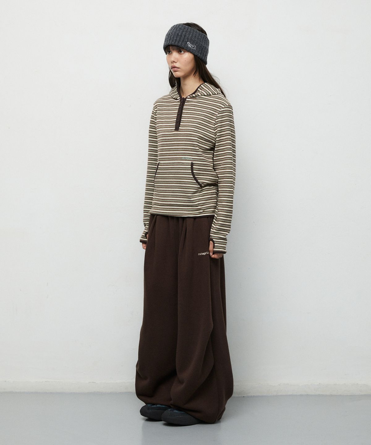 마하그리드(MAHAGRID) FLEECE HOOD LONG SLEEVE[MINT]