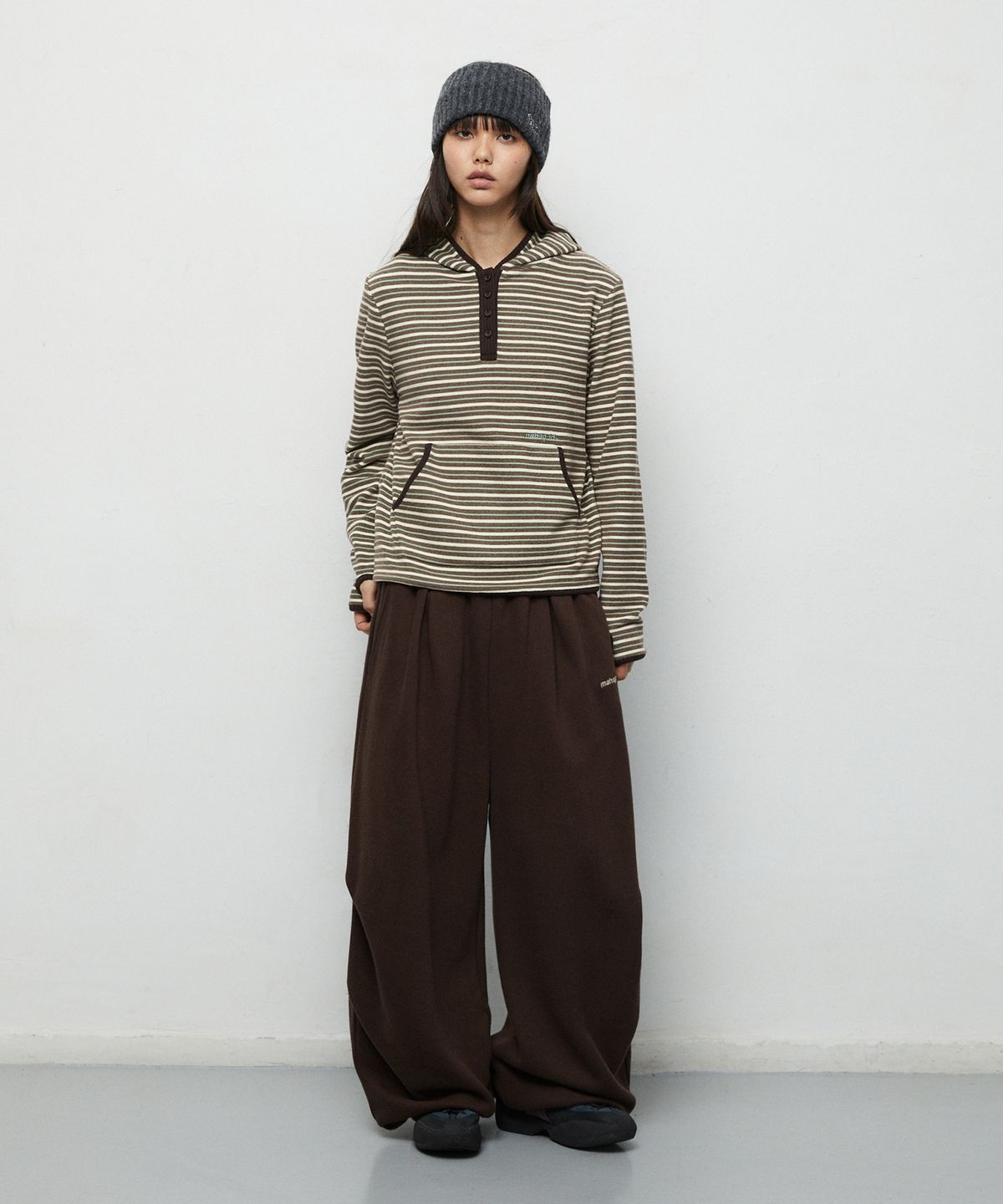마하그리드(MAHAGRID) FLEECE HOOD LONG SLEEVE[MINT]