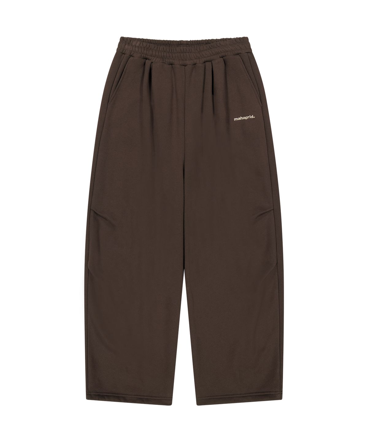 마하그리드(MAHAGRID) TWO-TUCK WIDE SWEAT PANTS[BROWN]