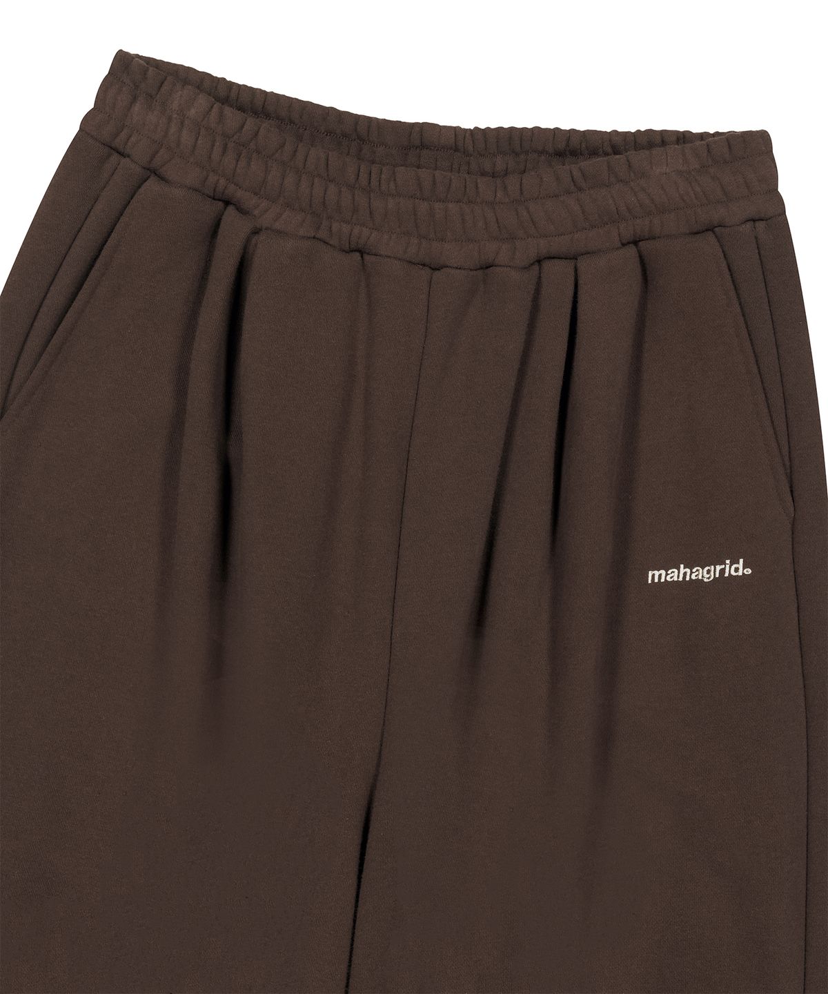 마하그리드(MAHAGRID) TWO-TUCK WIDE SWEAT PANTS[BROWN]