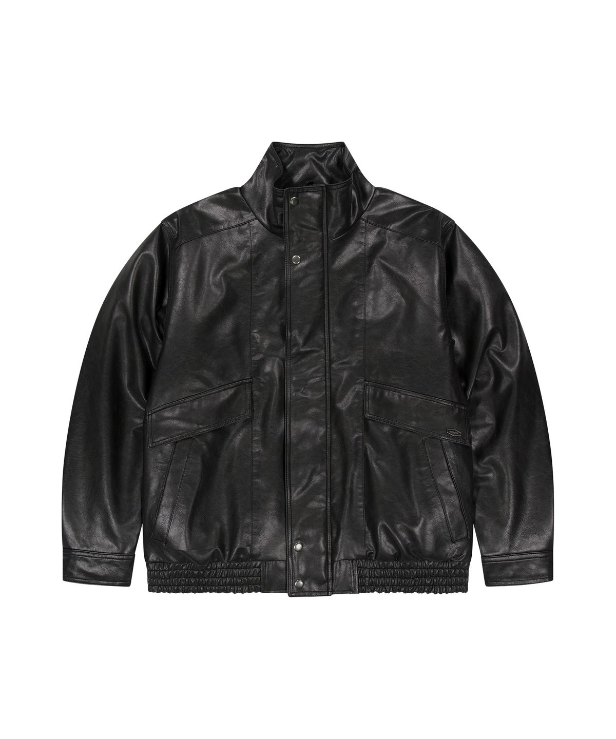 마하그리드(MAHAGRID) FAUX LEATHER BLOUSON JACKET[BLACK]