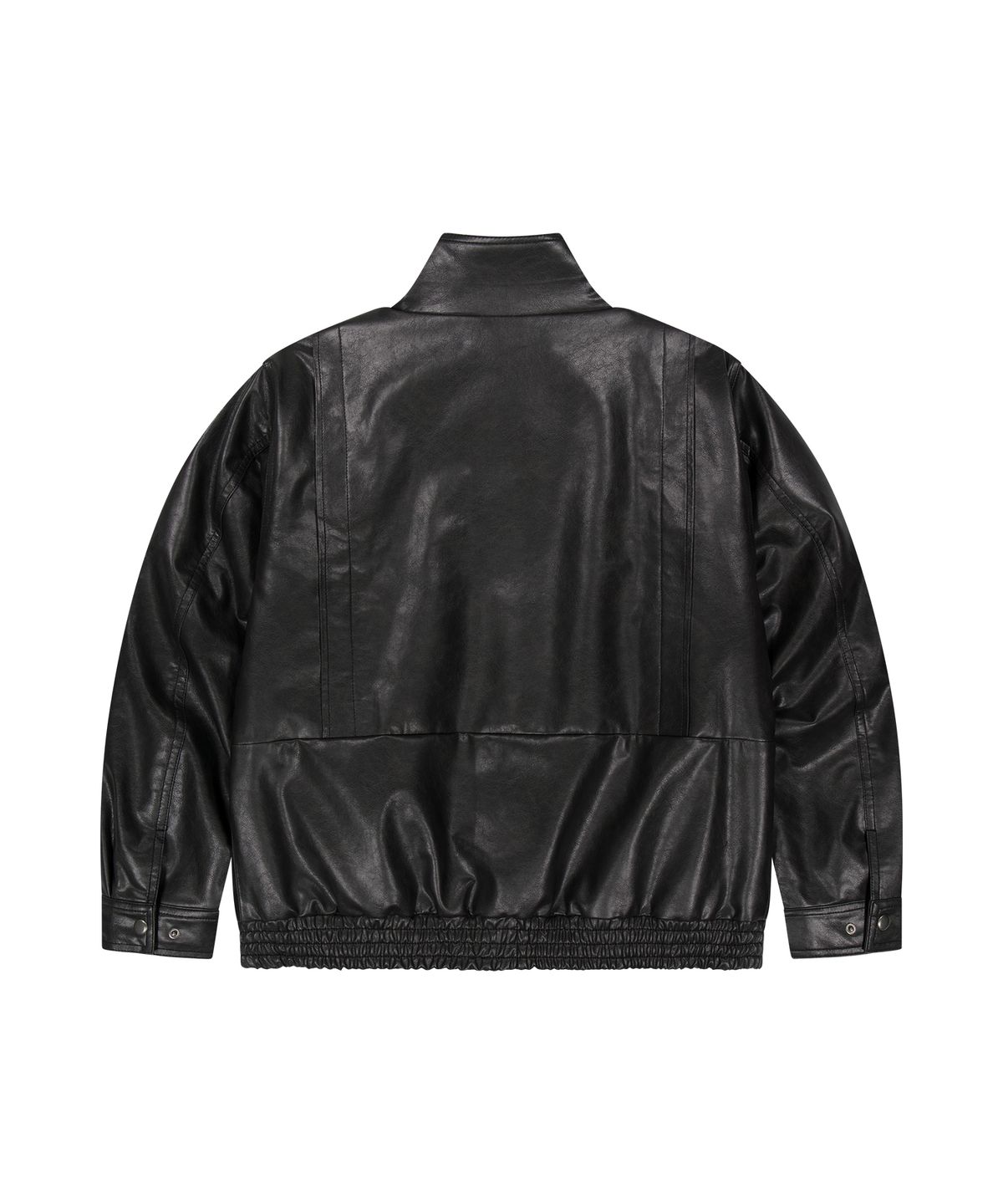 마하그리드(MAHAGRID) FAUX LEATHER BLOUSON JACKET[BLACK]