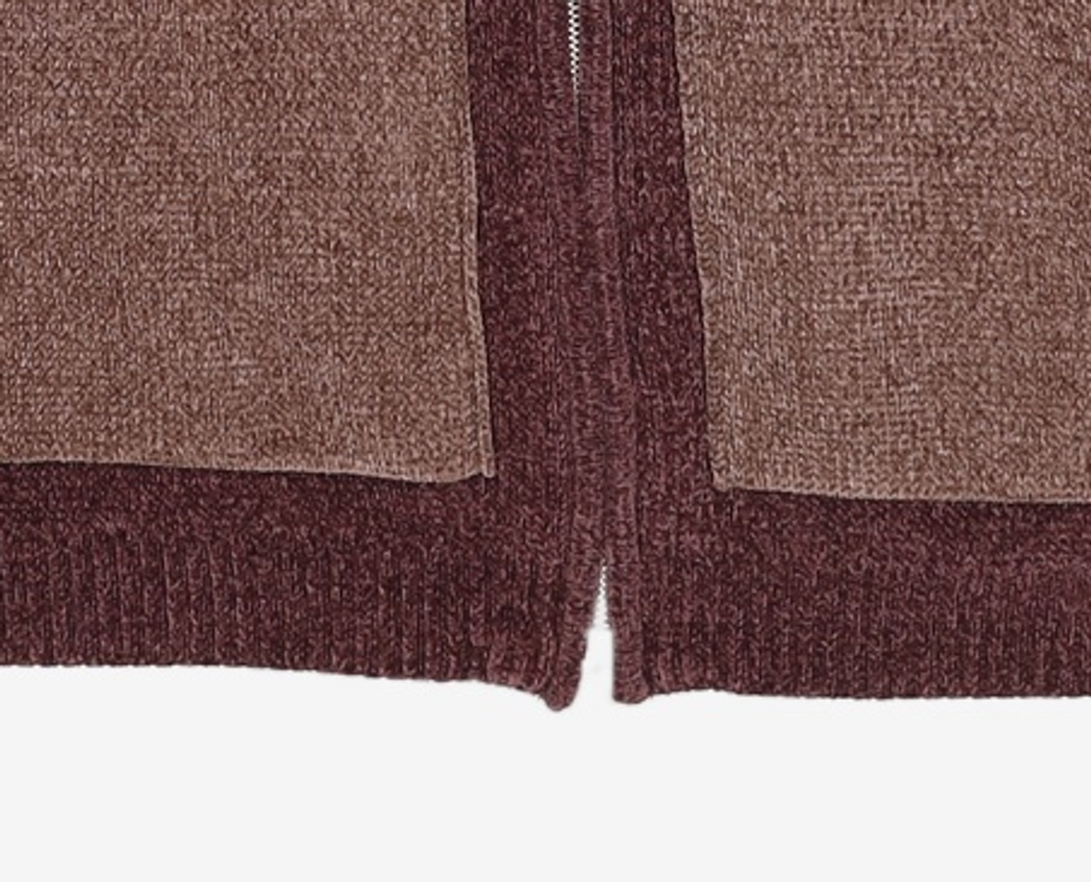 크리틱(CRITIC) WORK JACKET KNIT ZIP UP PURPLE M
