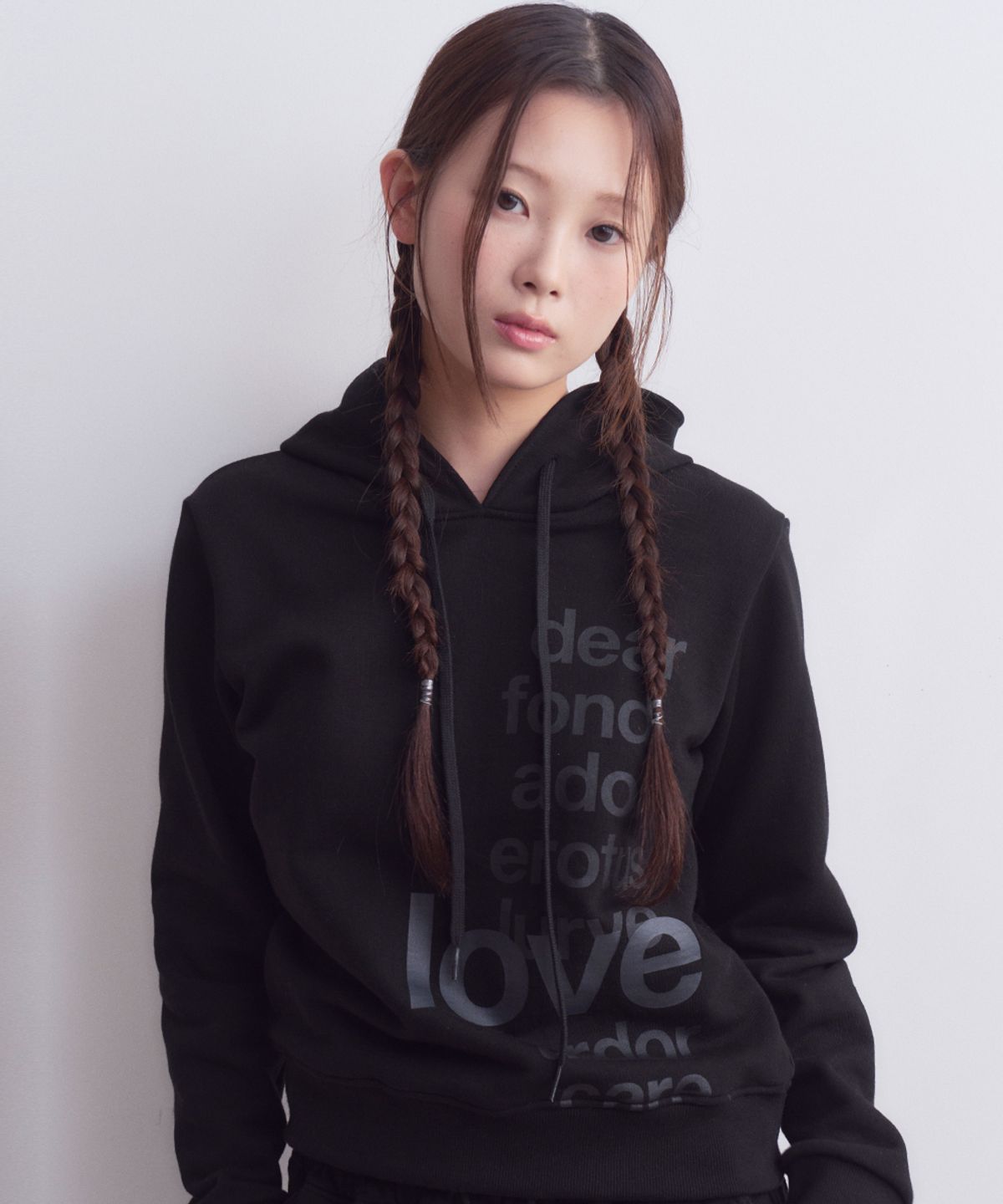 오피쉬(OAFISH) Lettering Hoodie, Black Gray