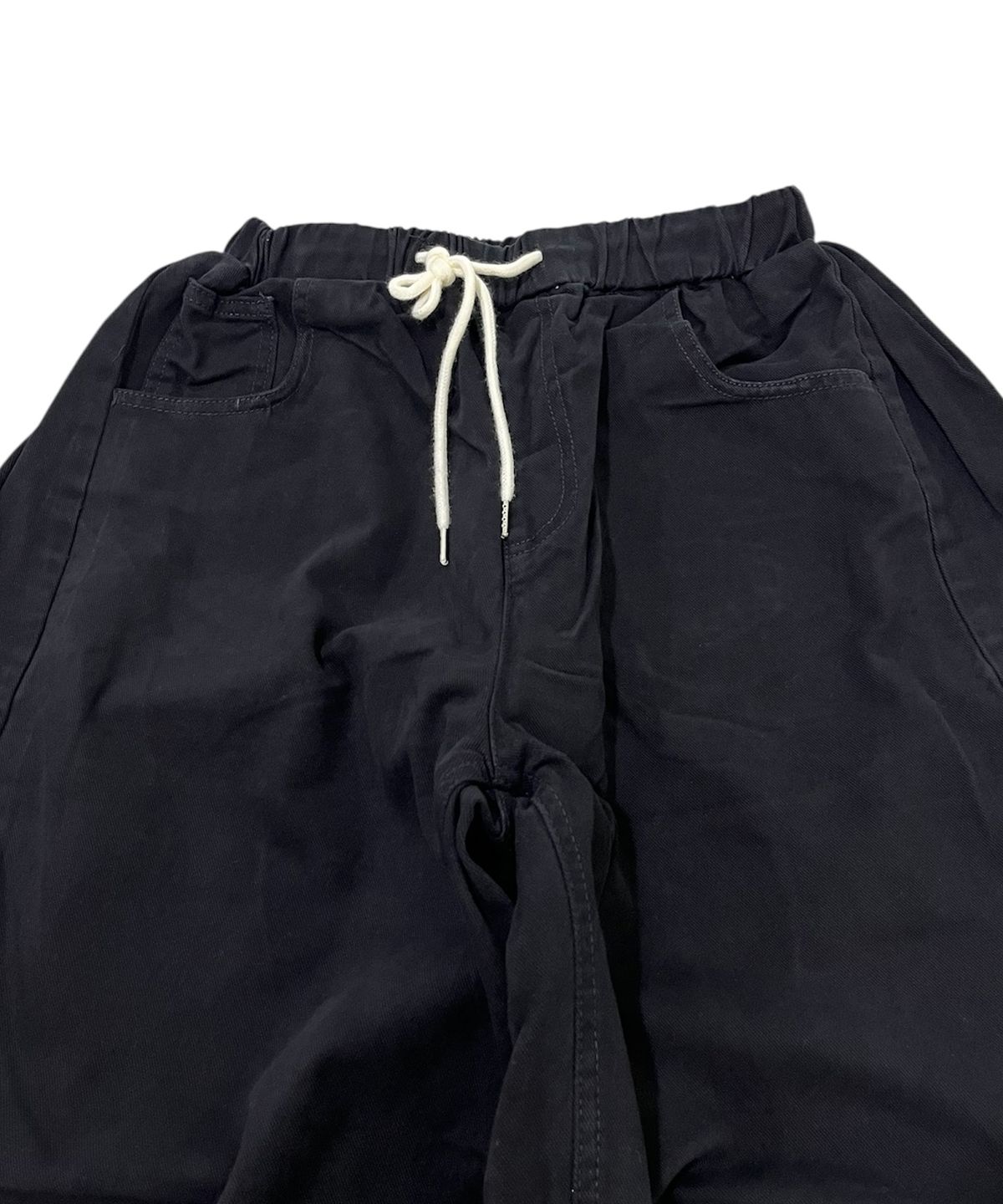 스케이터락(SK8ER ROCK) Side Tuck Cotton Curved Pants (Black)