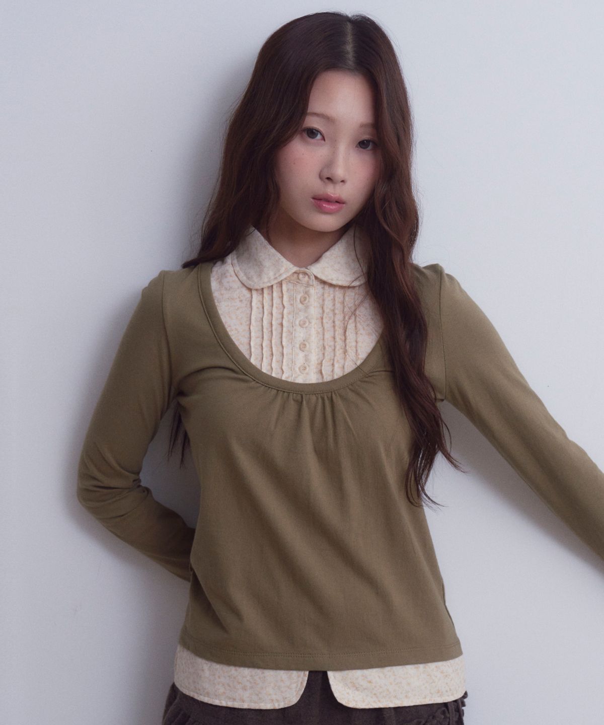 오피쉬(OAFISH) Floral Shirt Long Sleeve, Green