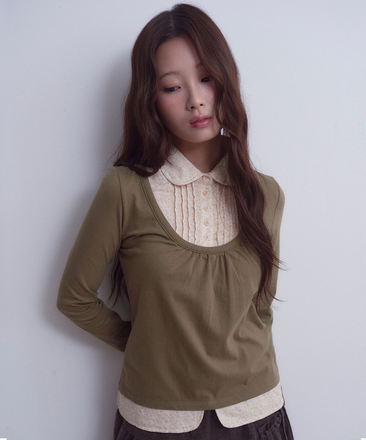 오피쉬(OAFISH) Floral Shirt Long Sleeve, Green