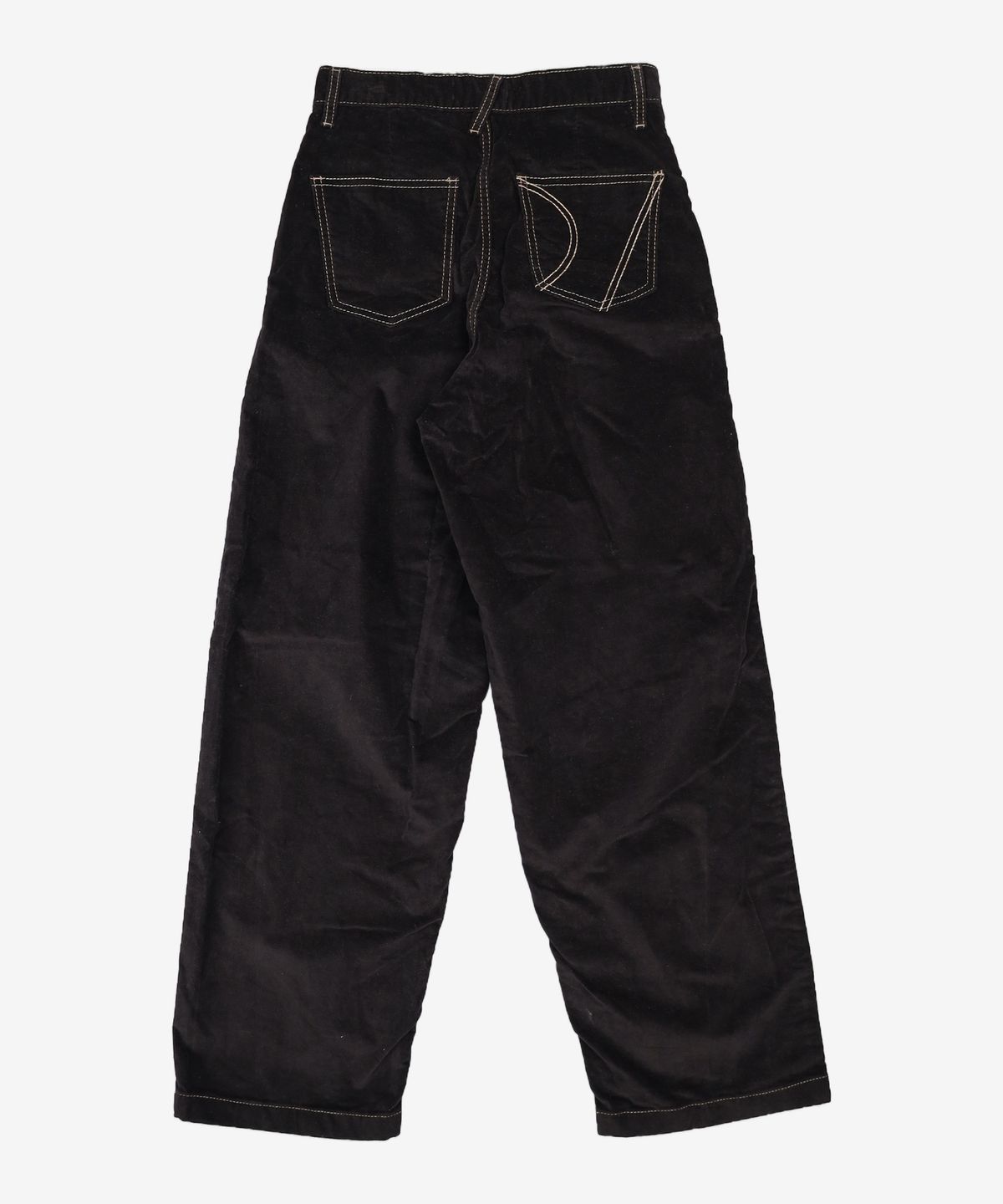 다이애그널(DIAGONAL) TUCK WIDE VELVET PANTS (black) S