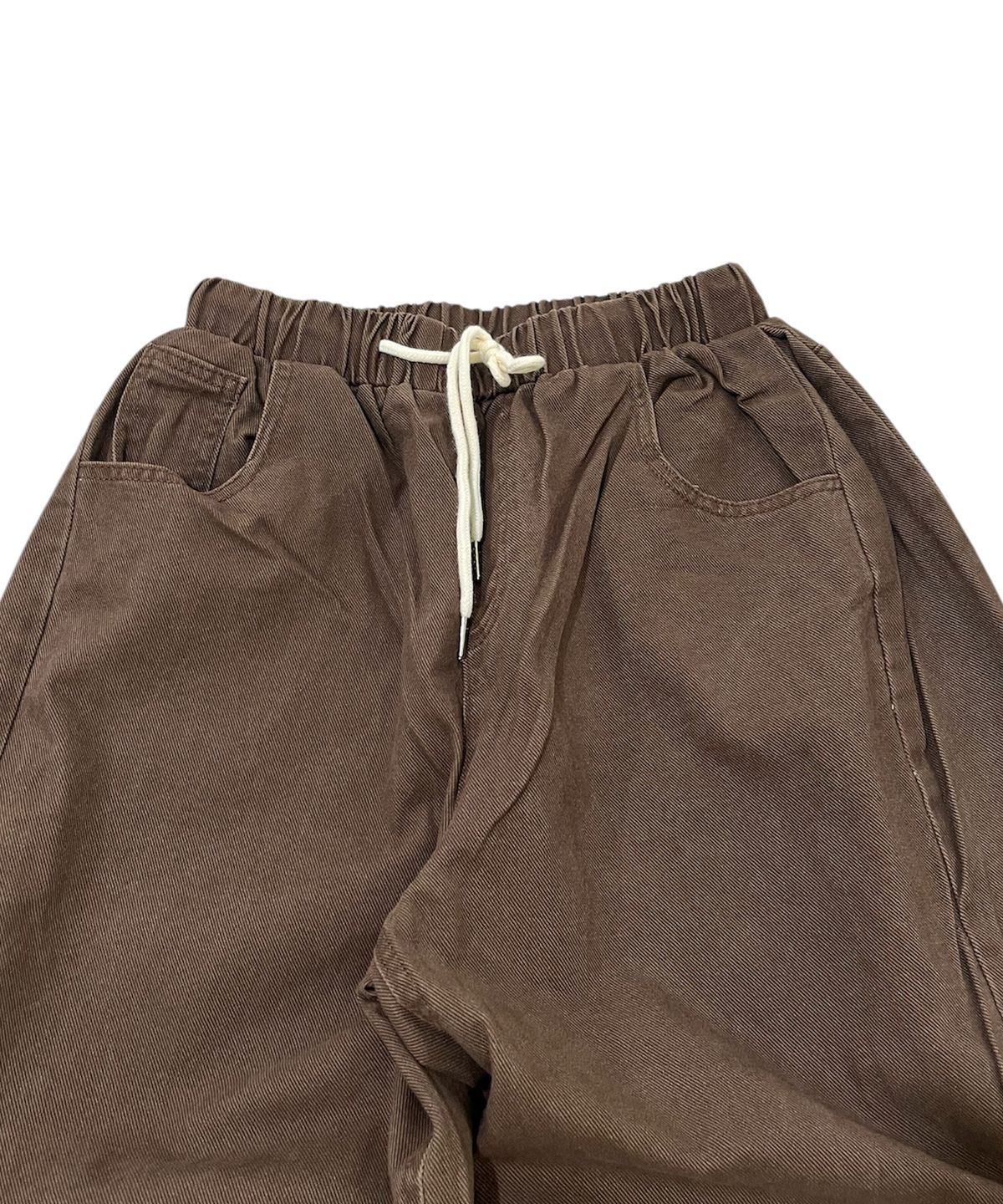 스케이터락(SK8ER ROCK) Side Tuck Cotton Curved Pants (Brown)