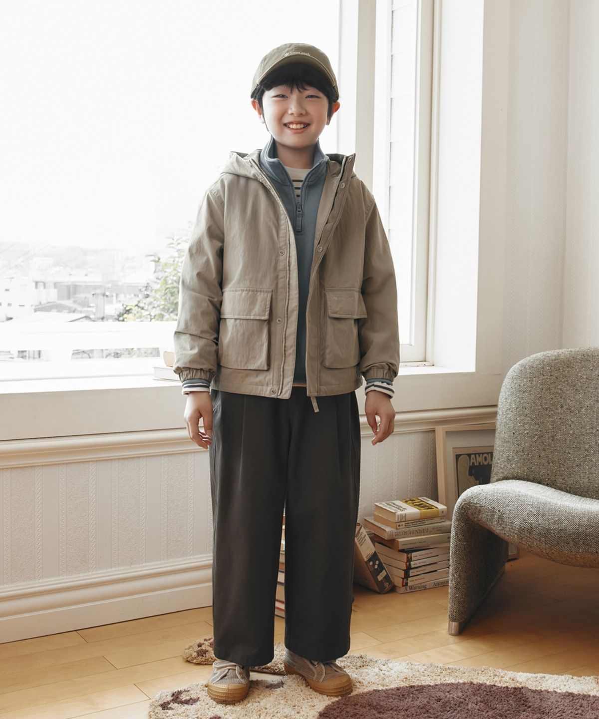 스노우피크 어패럴 키즈(SNOWPEAK APPAREL KIDS) 키즈 클랜드 팬츠 (S26FKDPT80) Choco Brown