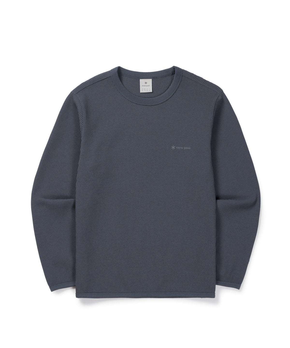 스노우피크 어패럴(SNOWPEAK APPAREL) 테이진 델타피크 와플 맨투맨 (S26FUTHT16) Gray Blue