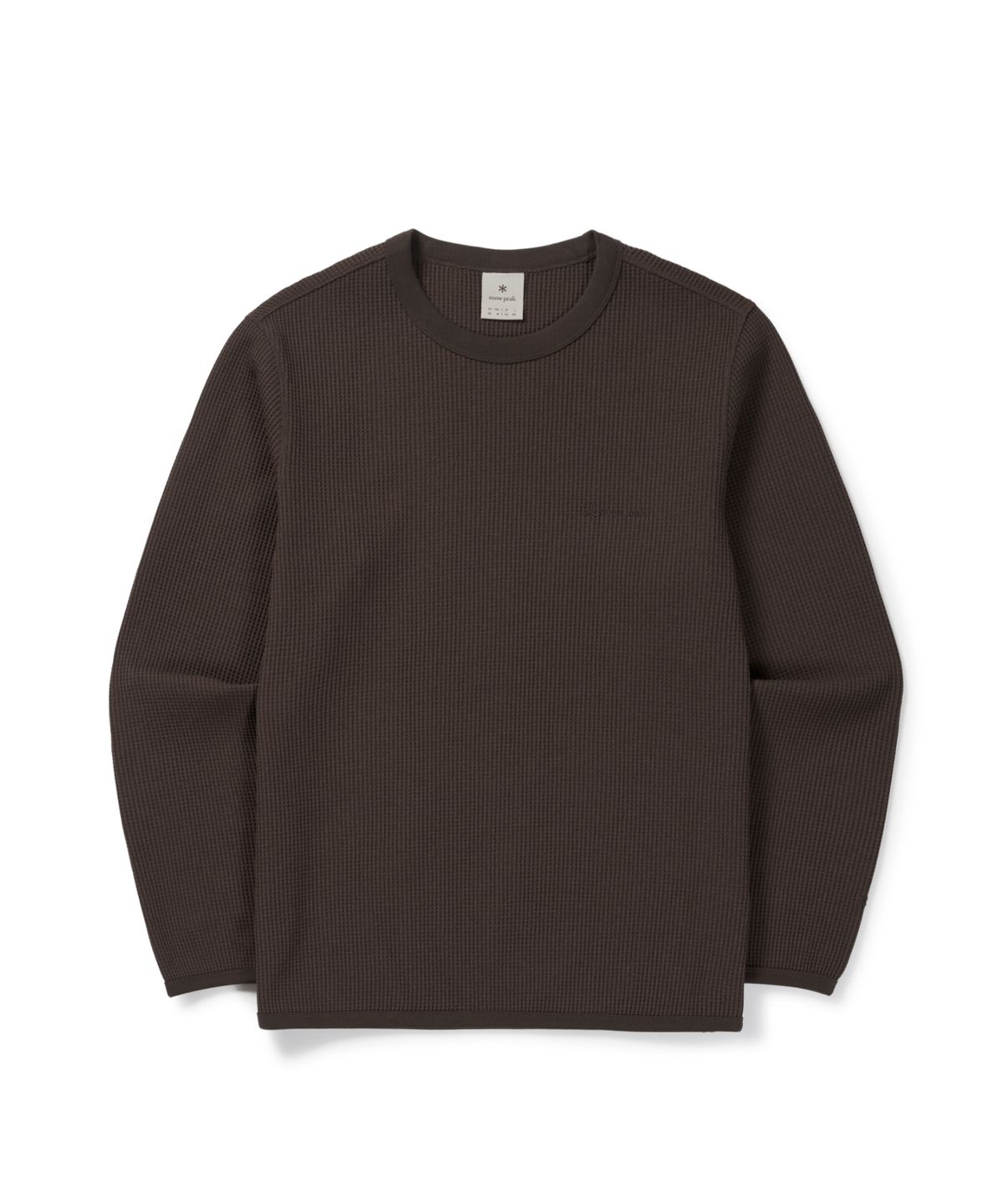 스노우피크 어패럴(SNOWPEAK APPAREL) 테이진 델타피크 와플 맨투맨 (S26FUTHT16) Choco Brown