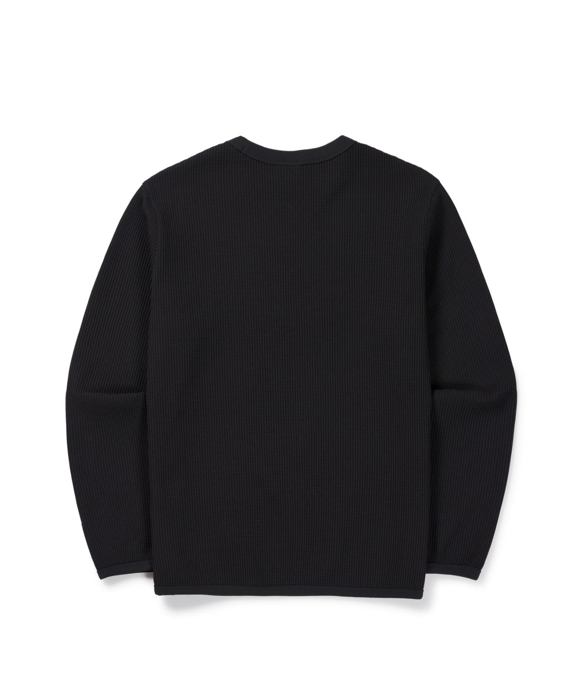 스노우피크 어패럴(SNOWPEAK APPAREL) 테이진 델타피크 와플 맨투맨 (S26FUTHT16) Black