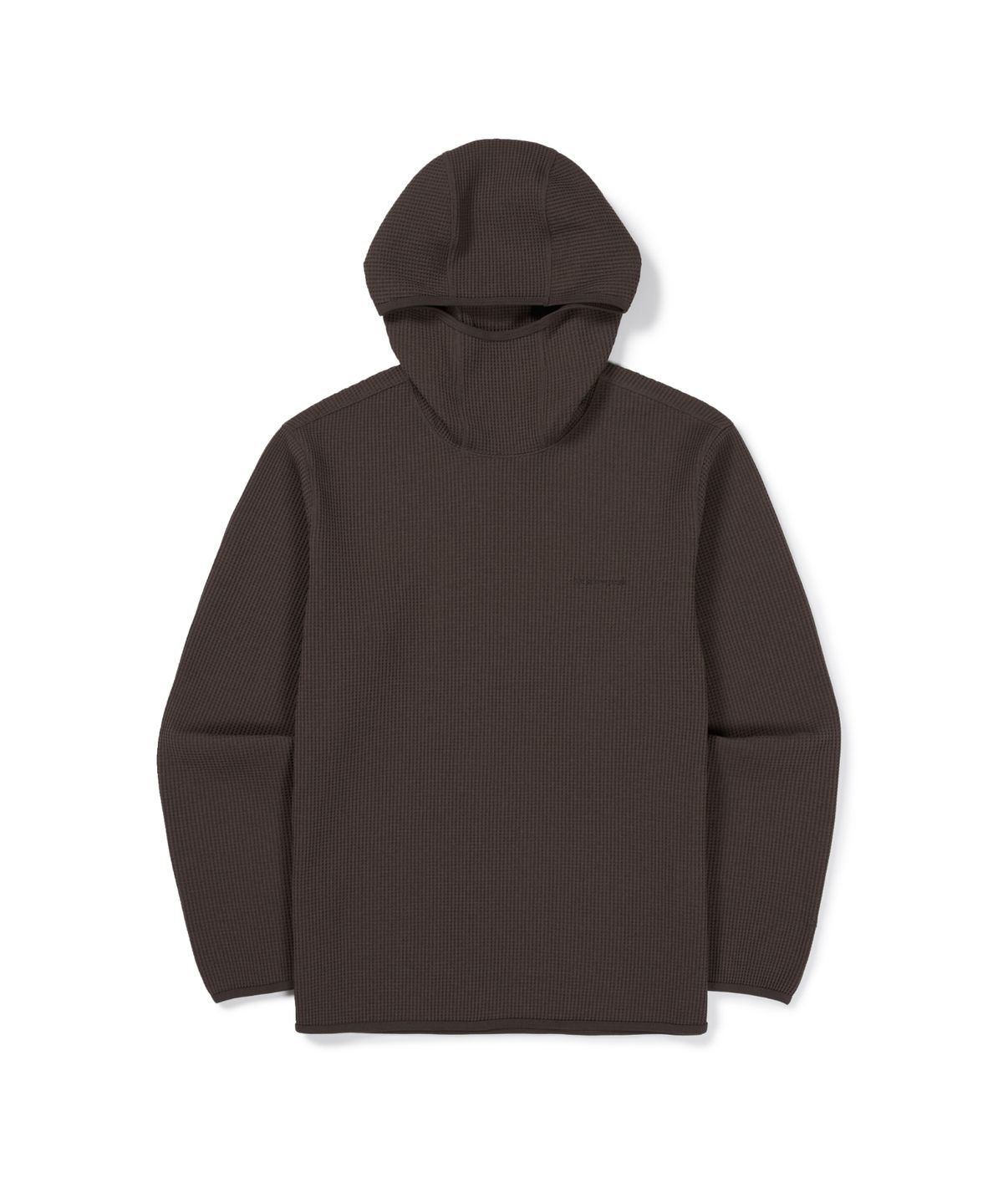 스노우피크 어패럴(SNOWPEAK APPAREL) 테이진 델타피크 와플 바라클라바 후드 티셔츠 (S26FUTHD18) Choco Brown