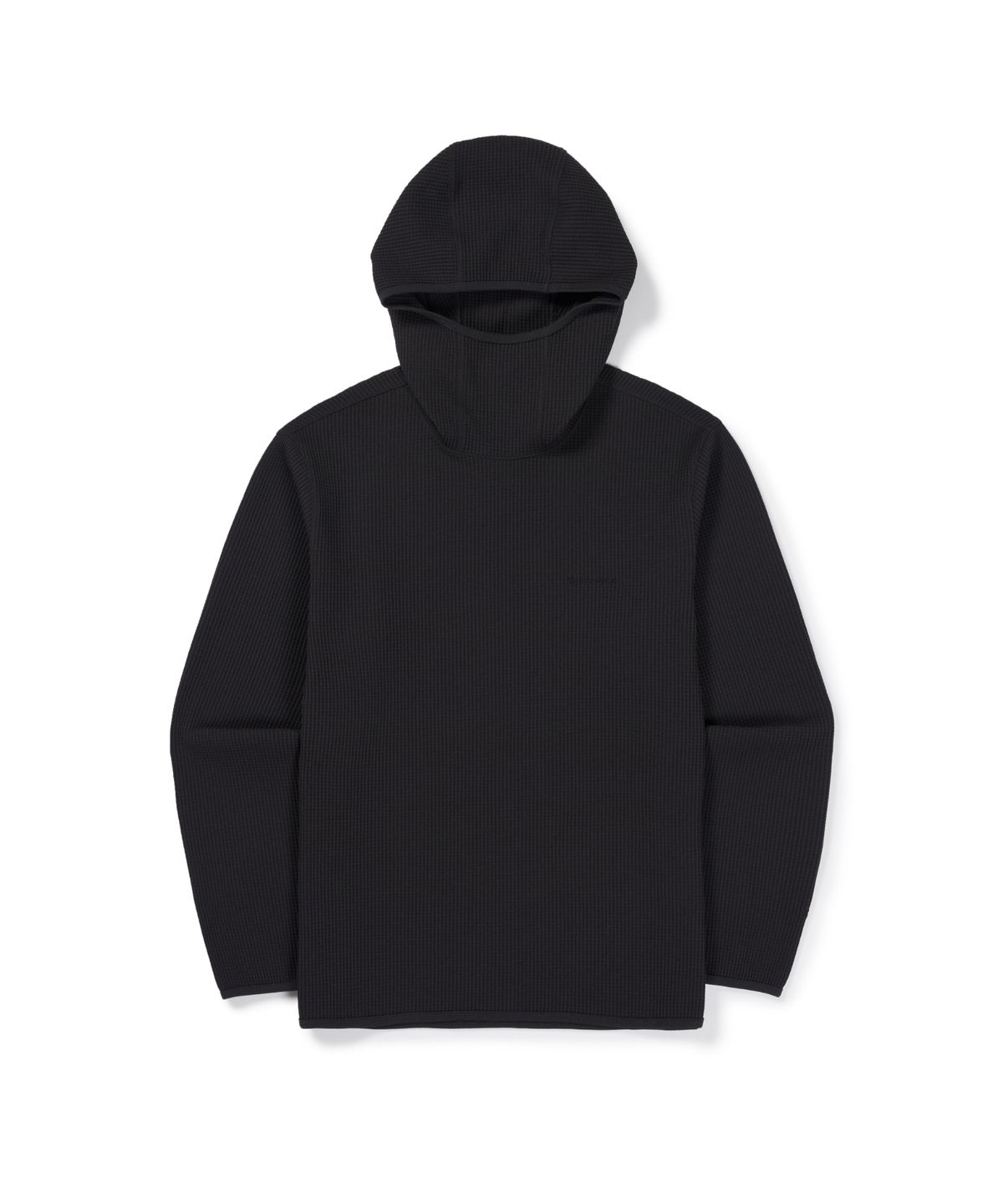 스노우피크 어패럴(SNOWPEAK APPAREL) 테이진 델타피크 와플 바라클라바 후드 티셔츠 (S26FUTHD18) Black