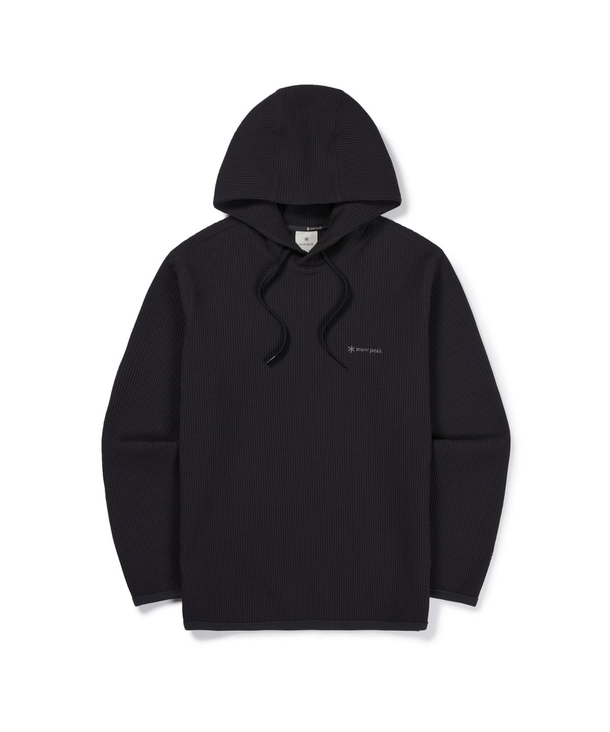 스노우피크 어패럴(SNOWPEAK APPAREL) 테이진 델타피크 와플 후드 티셔츠 (S26FUTHD16) Black