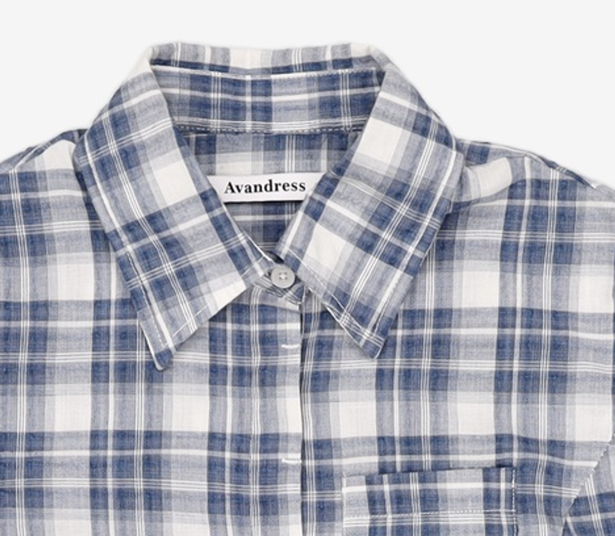 어반드레스(AVANDRESS) Slender Check Shirt BLUE S