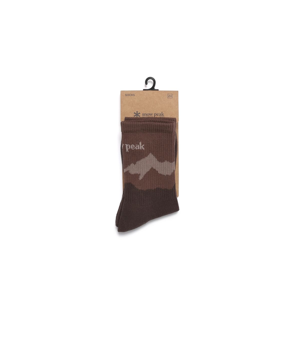 스노우피크 어패럴(SNOWPEAK APPAREL) 내추럴 패턴 크루삭스 (S26FUFSO32) Choco Brown