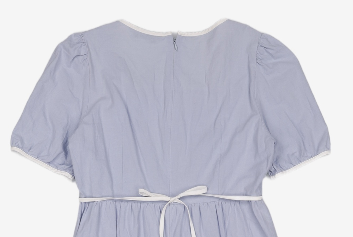 미쏘(MIXXO) 스퀘어넥 배색 롱 원피스_MIWOWD601G M