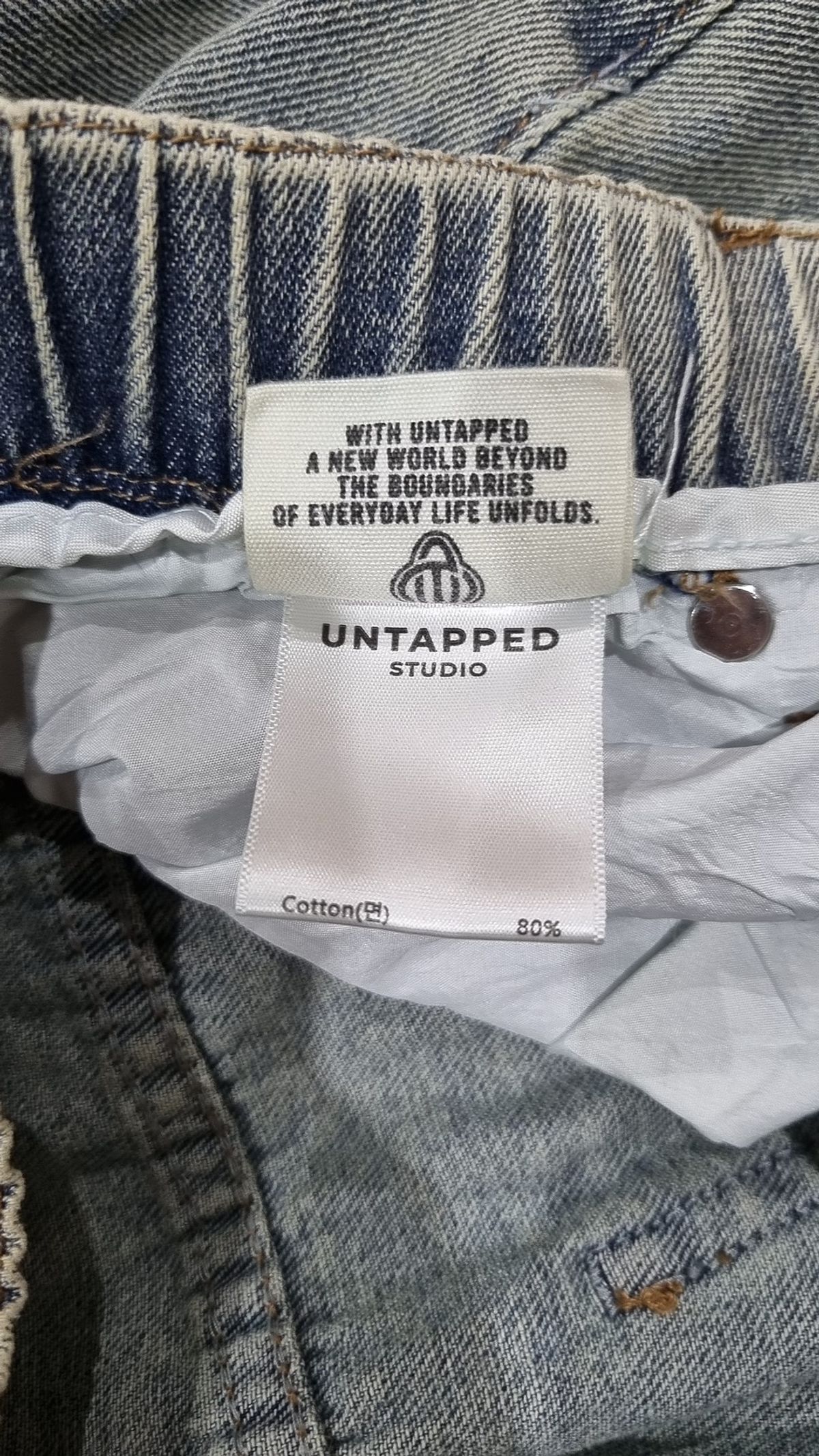 언탭트 스튜디오(UNTAPPED STUDIO) 청/데님 팬츠 M