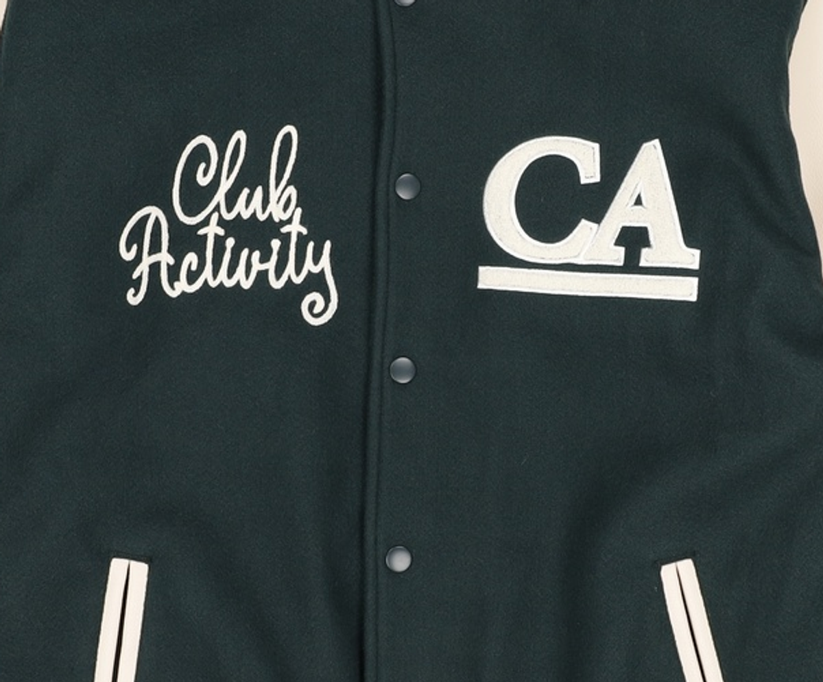 클럽액티비티(CLUBACTIVITY) Letterman Jacket Green L