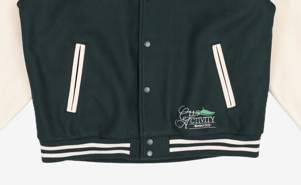 클럽액티비티(CLUBACTIVITY) Letterman Jacket Green L