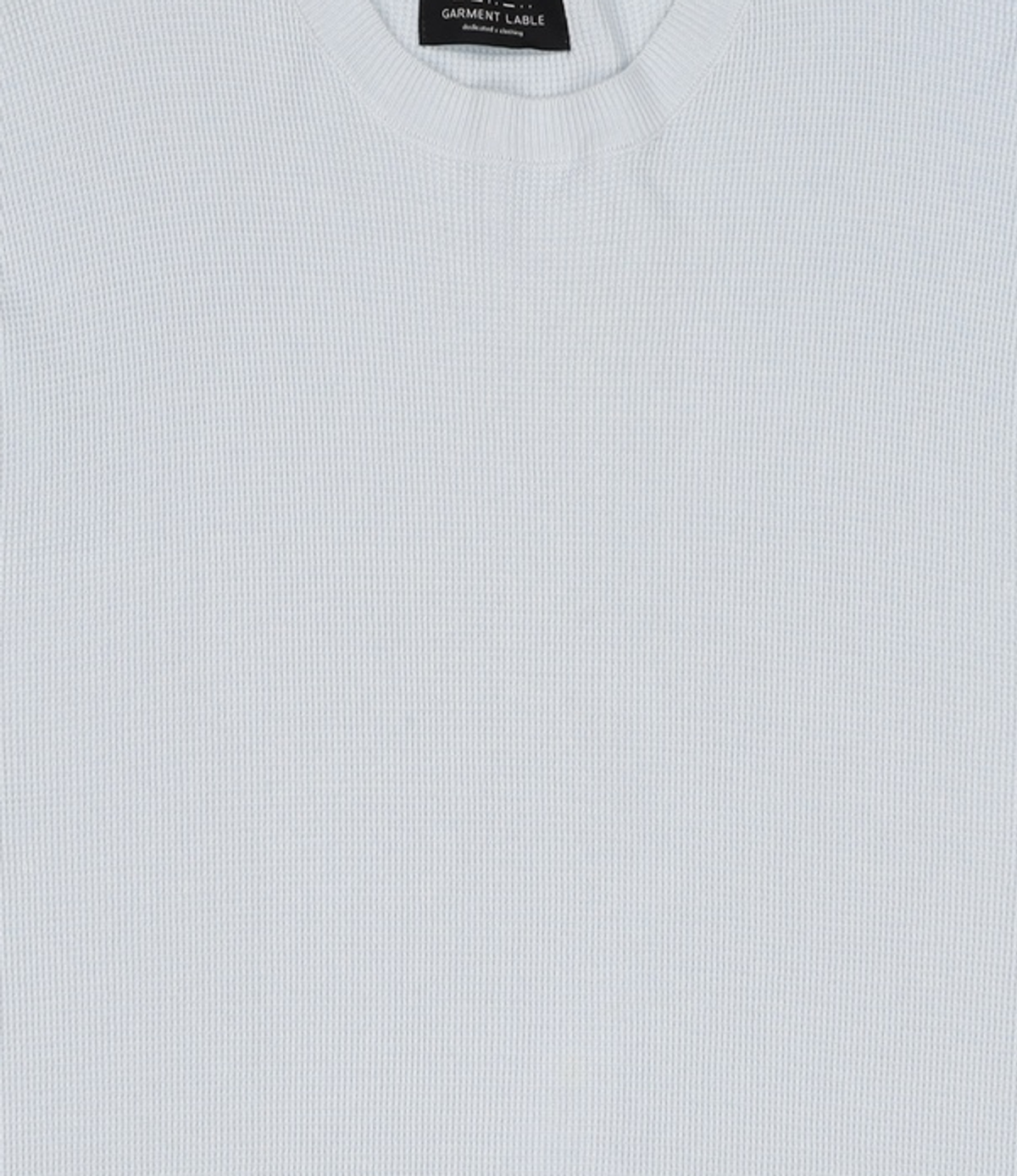 가먼트레이블(GARMENT LABLE) Shory Sleeve Waffle Knit - Sky Blue S