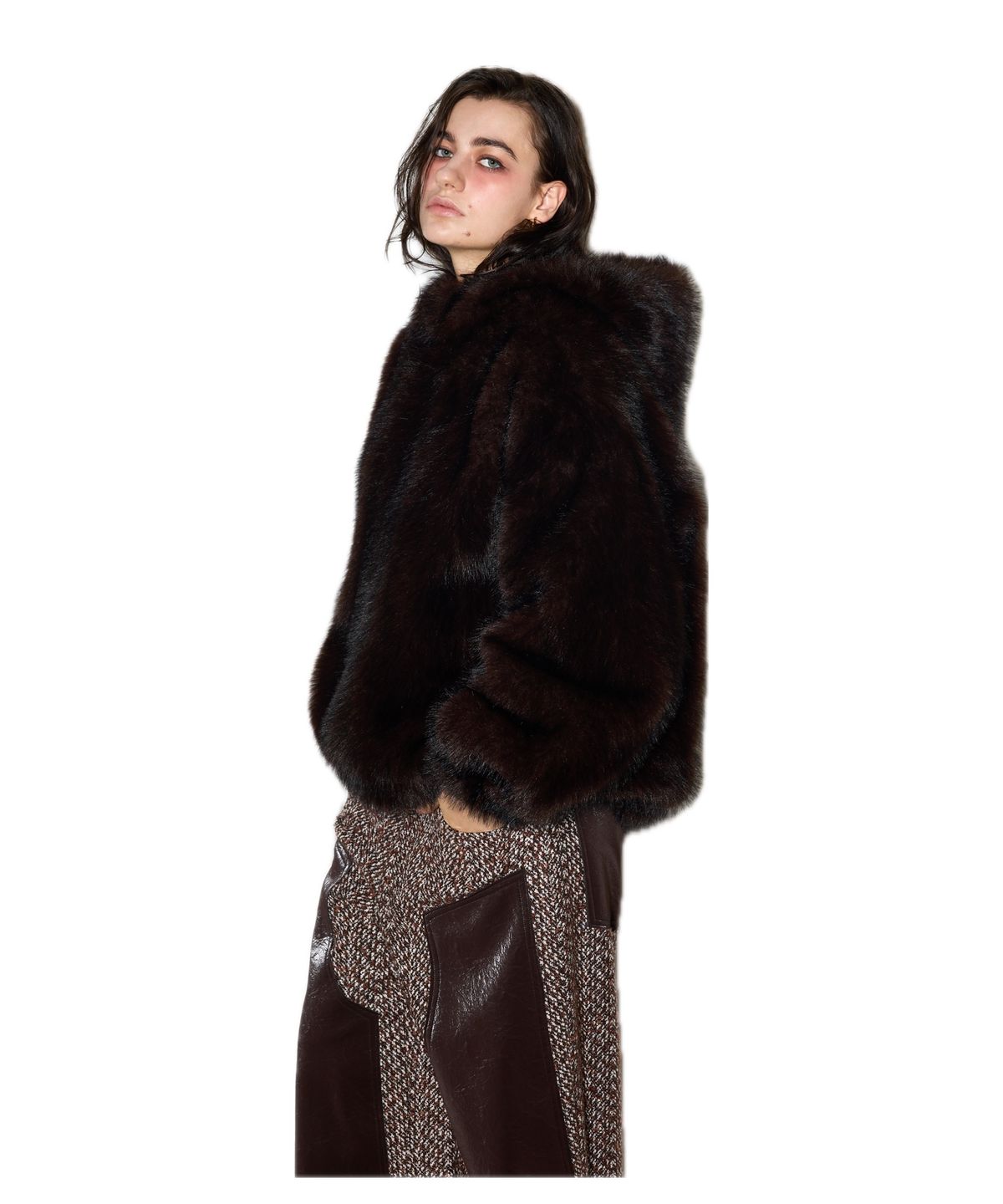 그리디어스(GREEDILOUS) Faux Fur Hoodie
