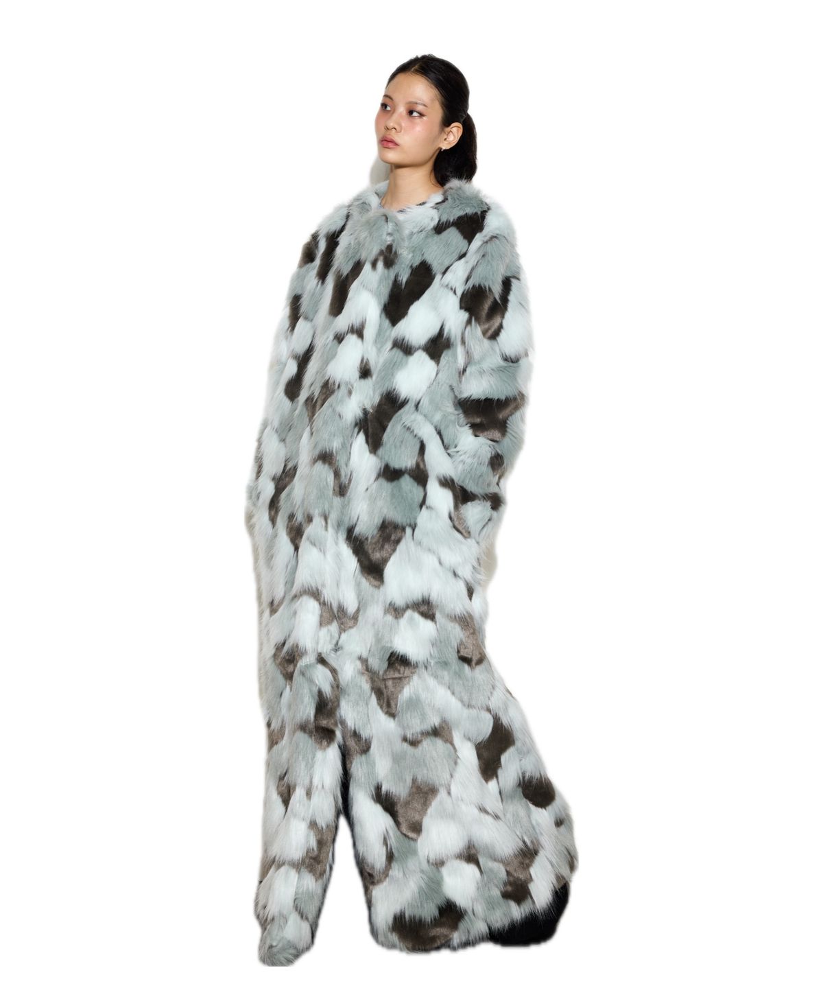 그리디어스(GREEDILOUS) Faux Fur Maxi Coat With