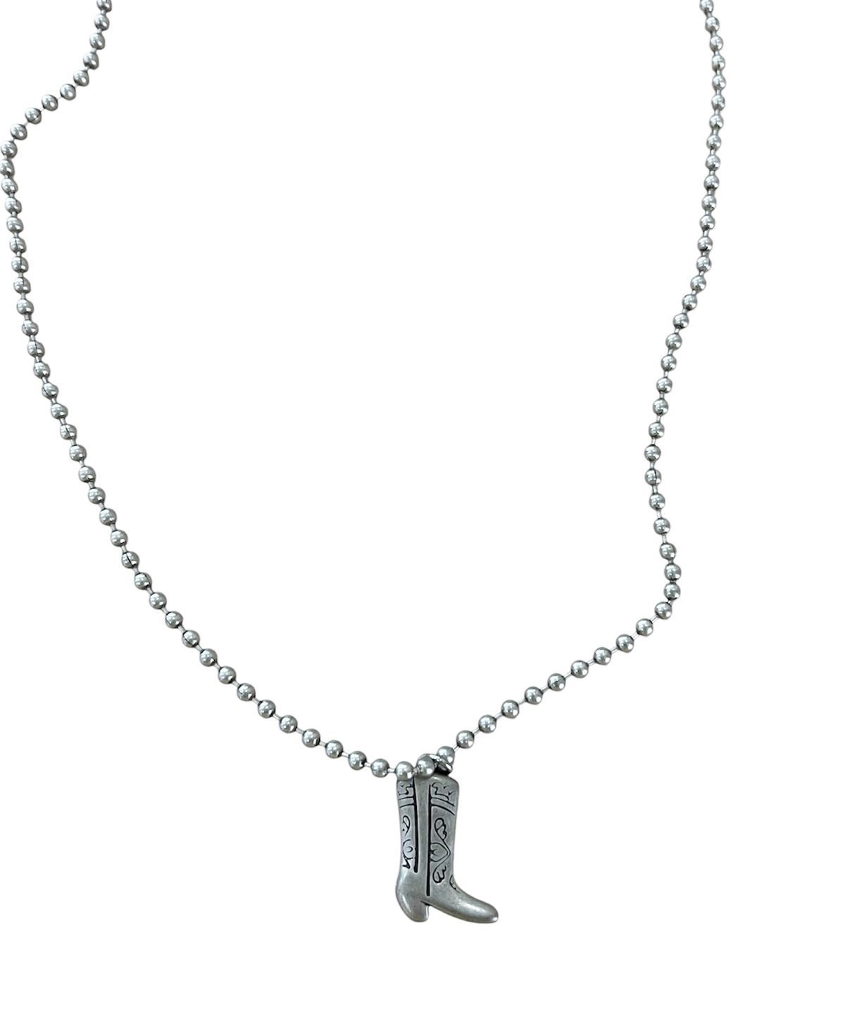 스케이터락(SK8ER ROCK) Boots Antique Silver Ball Chain Necklace