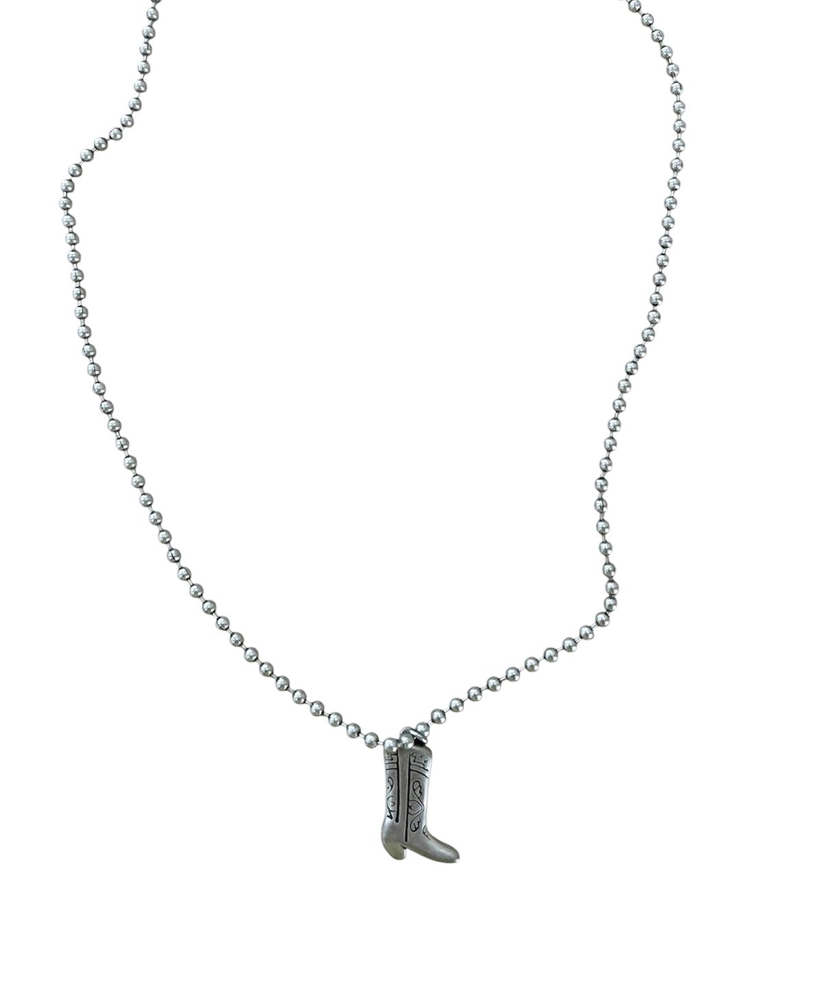 스케이터락(SK8ER ROCK) Boots Antique Silver Ball Chain Necklace