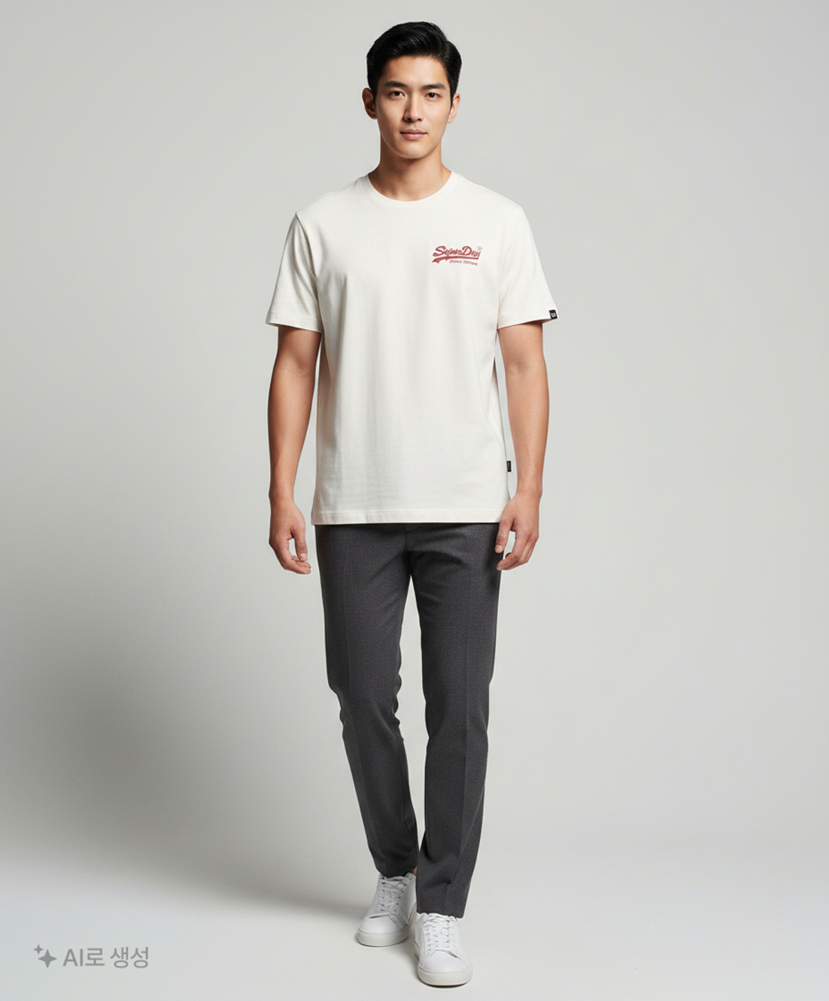 슈퍼드라이(SUPERDRY) 스네이크 로고 티셔츠 화이트 XL