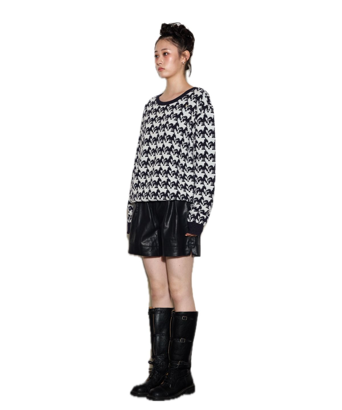 그리디어스(GREEDILOUS) GR Houndtooth Knit