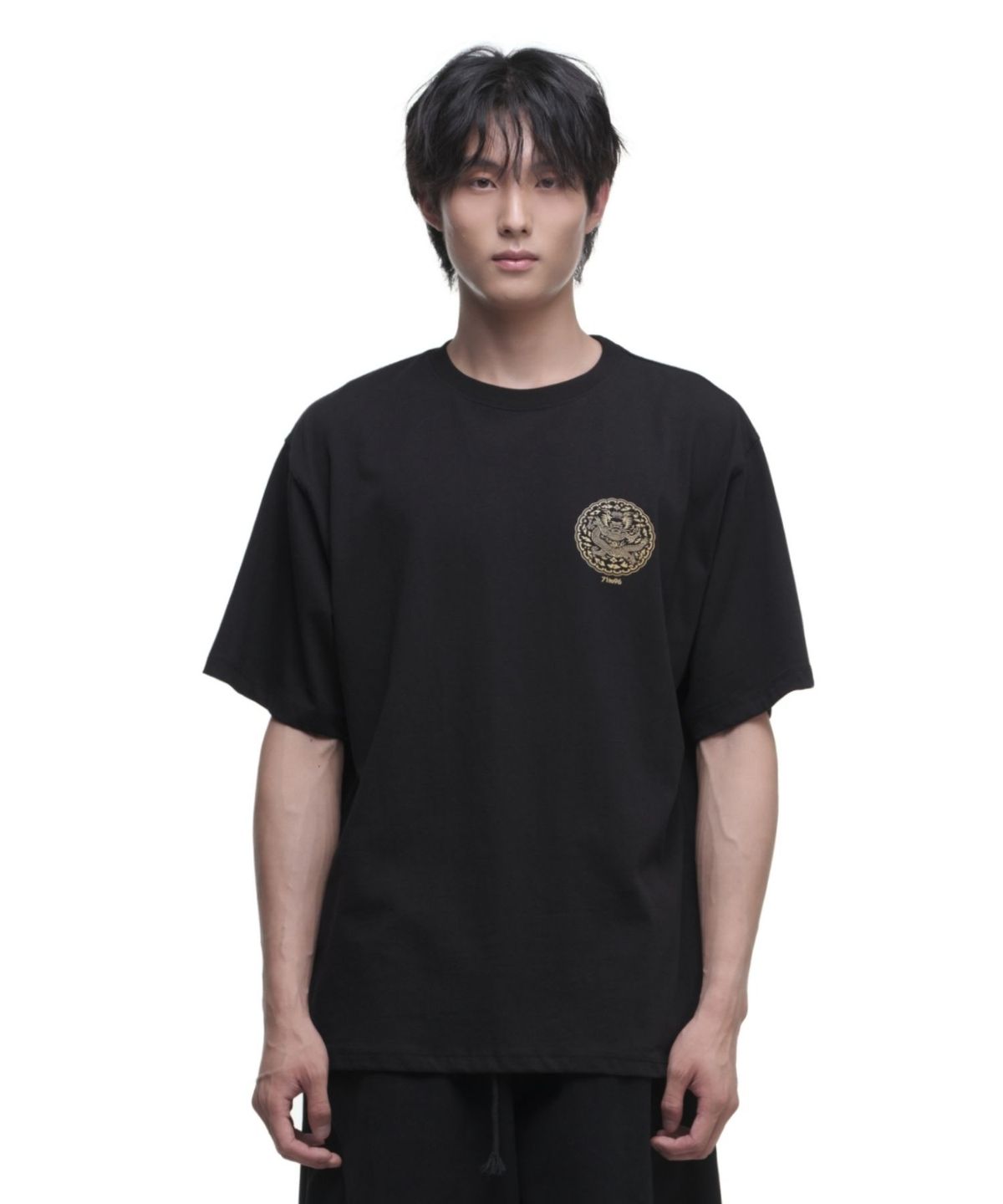 칠 하나 투 구육(71TO96) Gonryong Oversized T-shirt ,Gold Print  (3 colors)